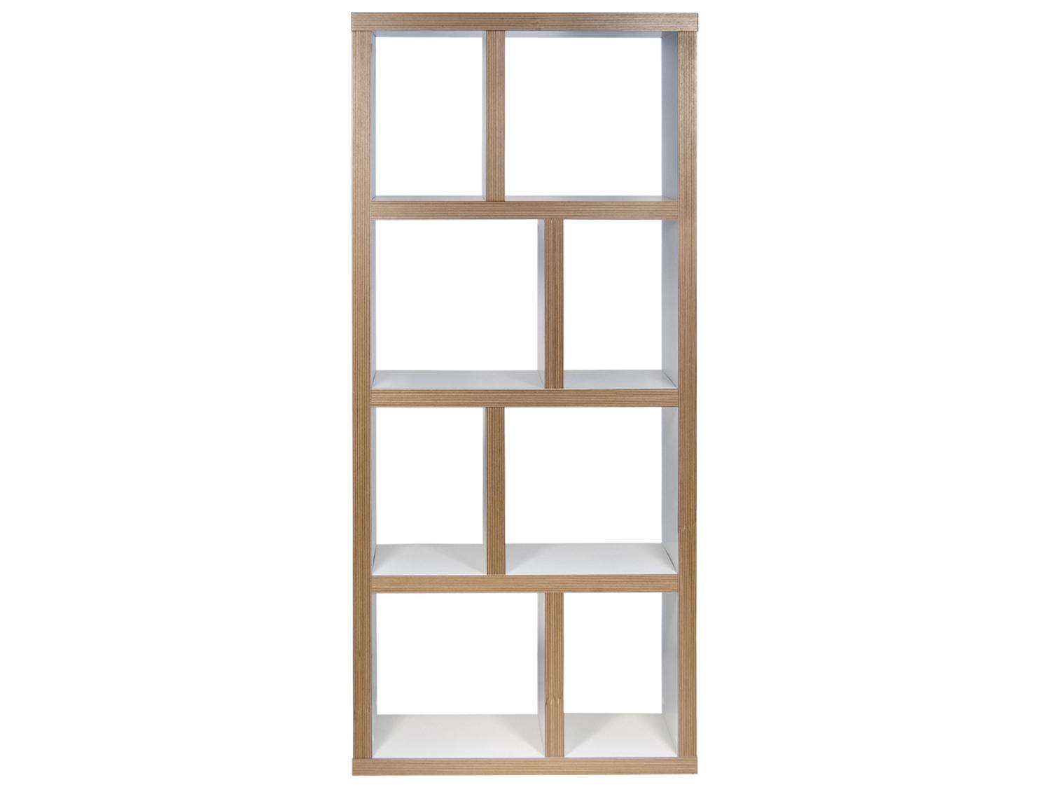 TemaHome Berlin Pure White Plywood Bookcase