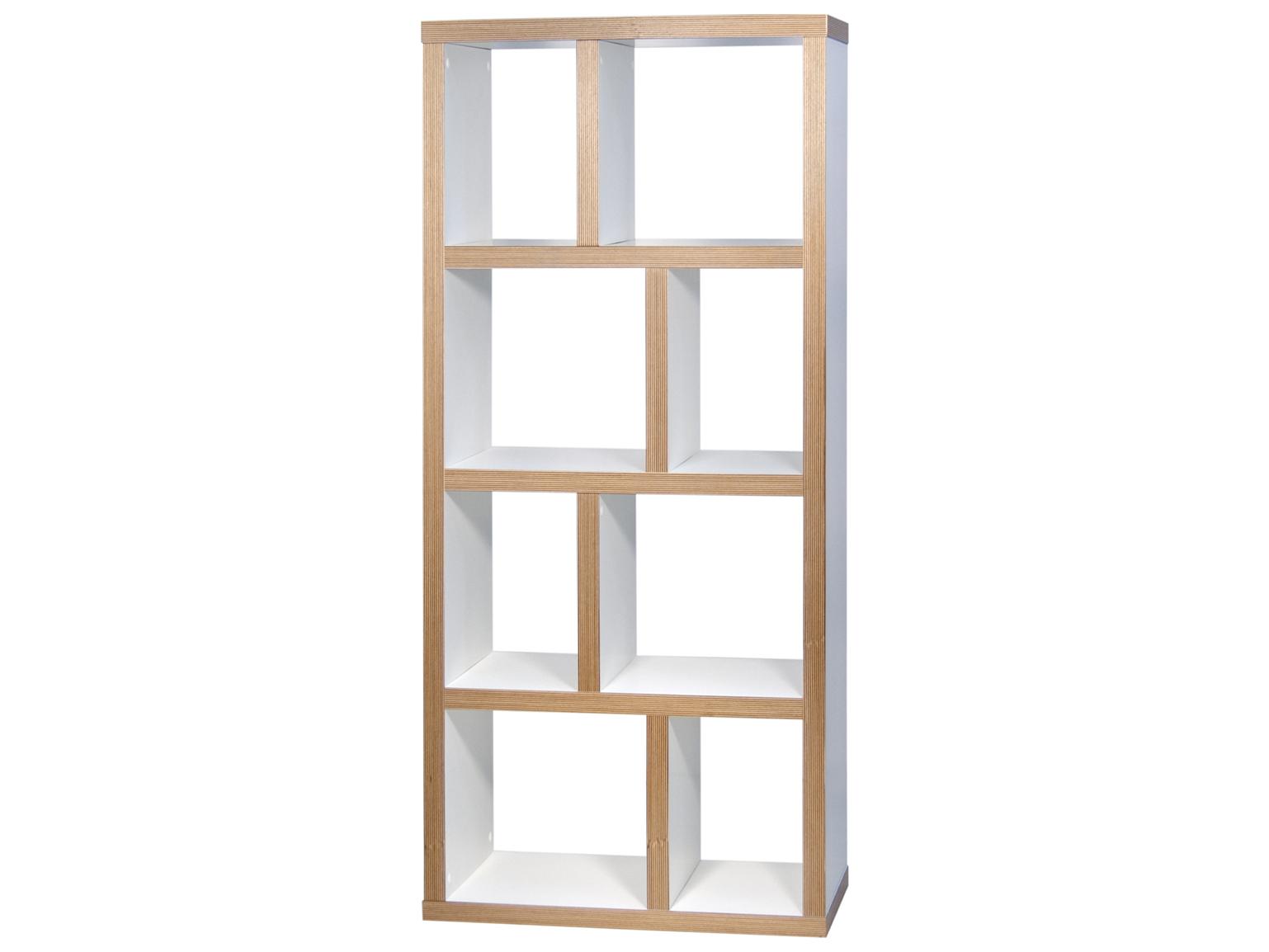 TemaHome Berlin Pure White Plywood Bookcase