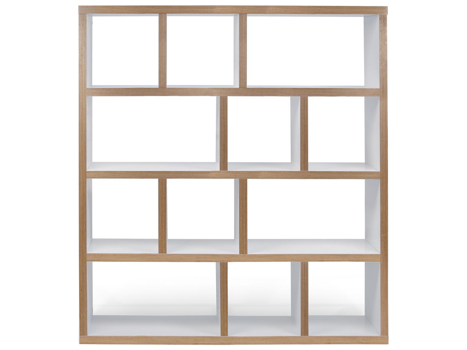 TemaHome Berlin Pure White Plywood Bookcase