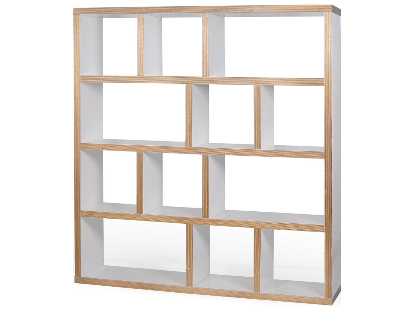 TemaHome Berlin Pure White Plywood Bookcase