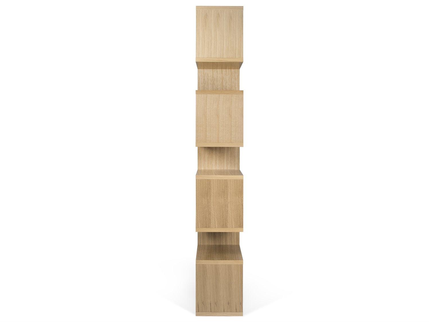 TemaHome London Oak Frame Pure Black Backs Bookcase