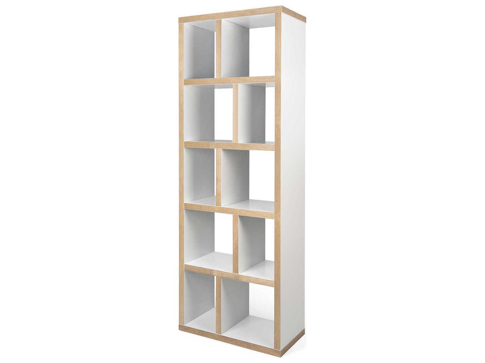 TemaHome Berlin Pure White Plywood Bookcase