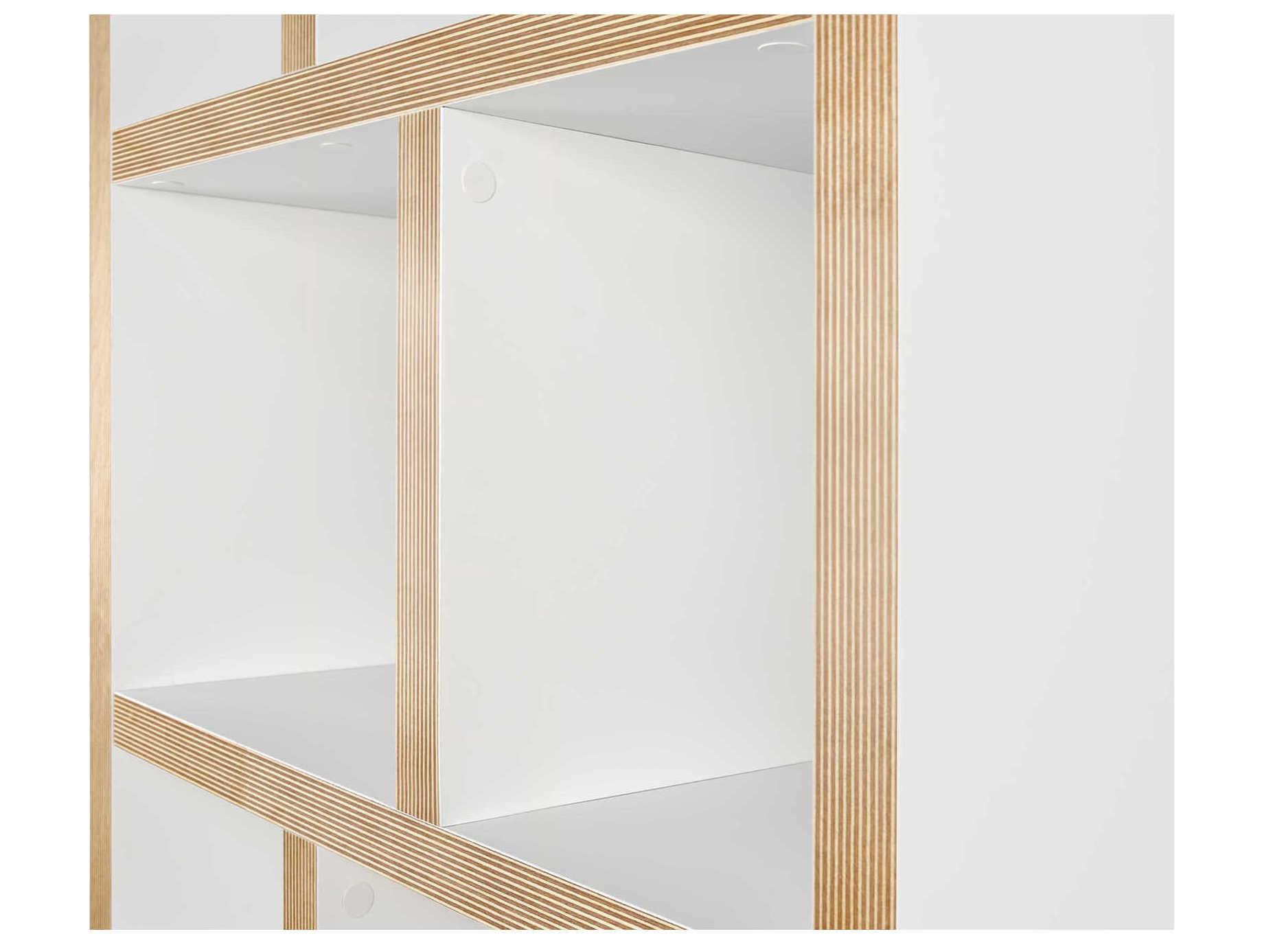 TemaHome Berlin Pure White Plywood Bookcase