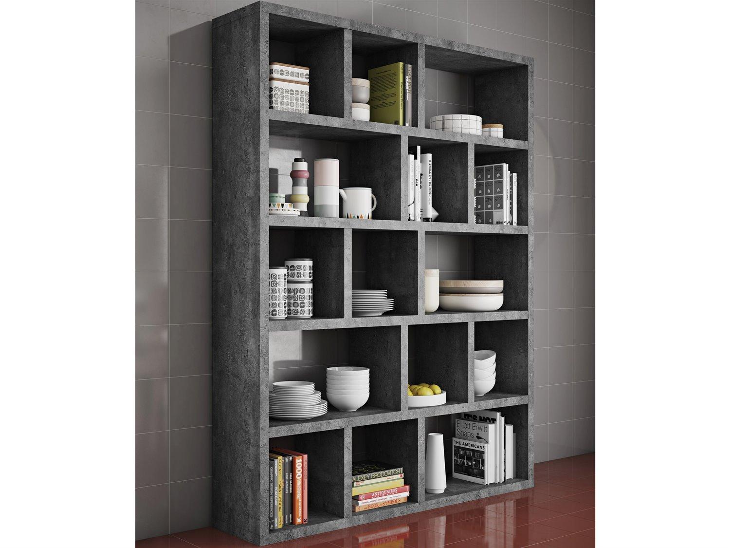 TemaHome Berlin Concrete Look Bookcase