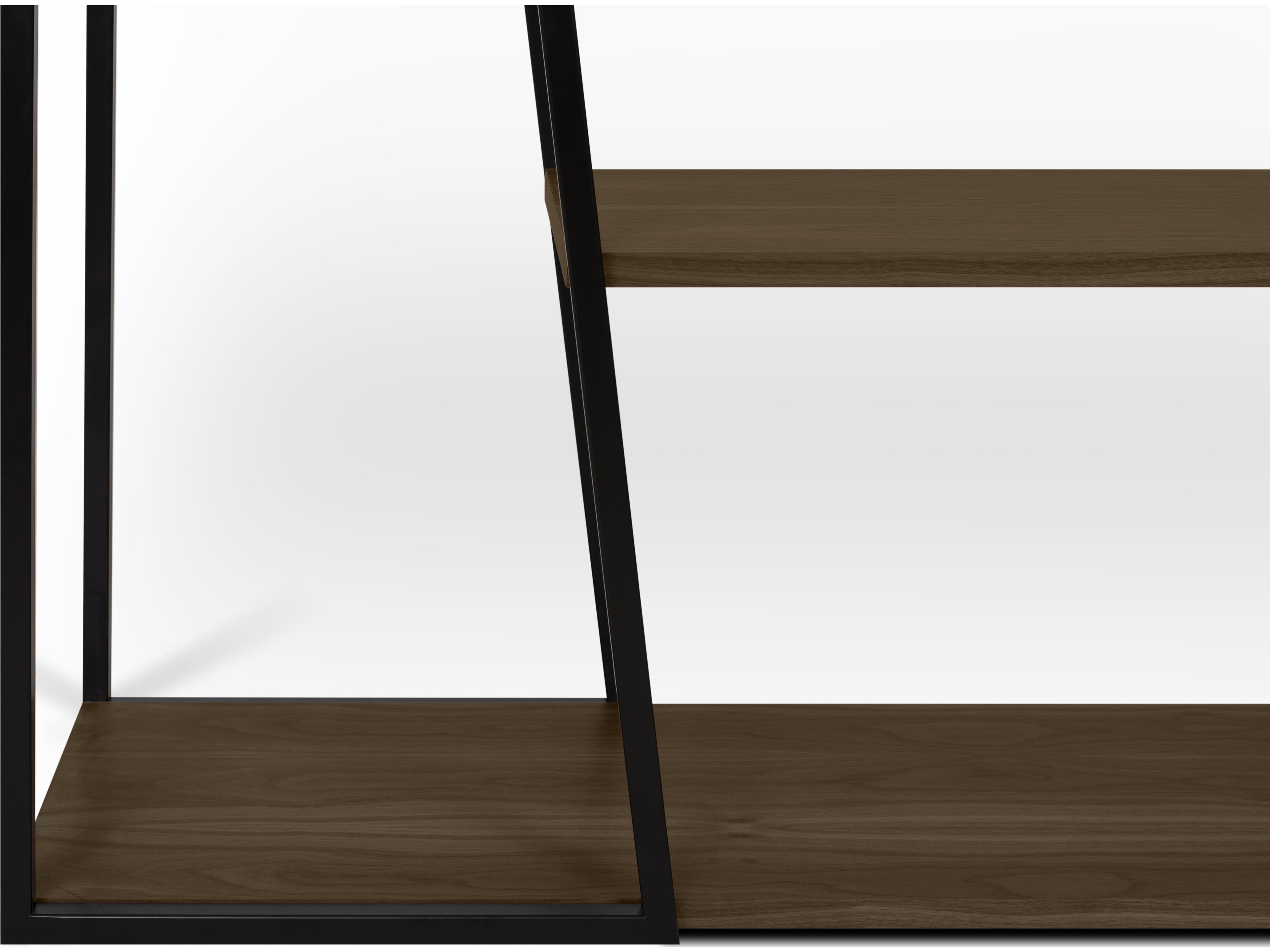 TemaHome Albi Walnut And Black Steel Bookcase