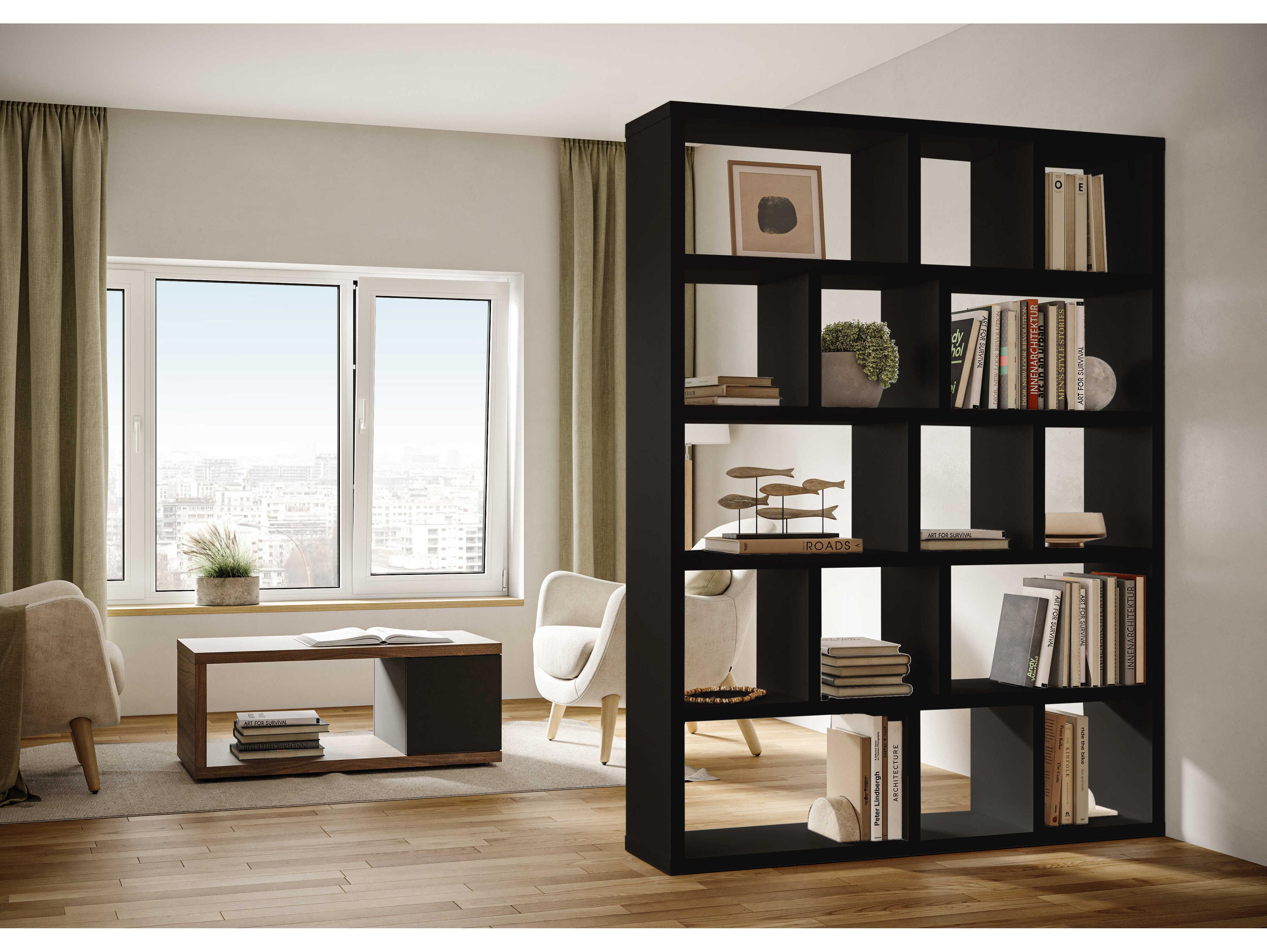 TemaHome Berlin Pure Black Bookcase