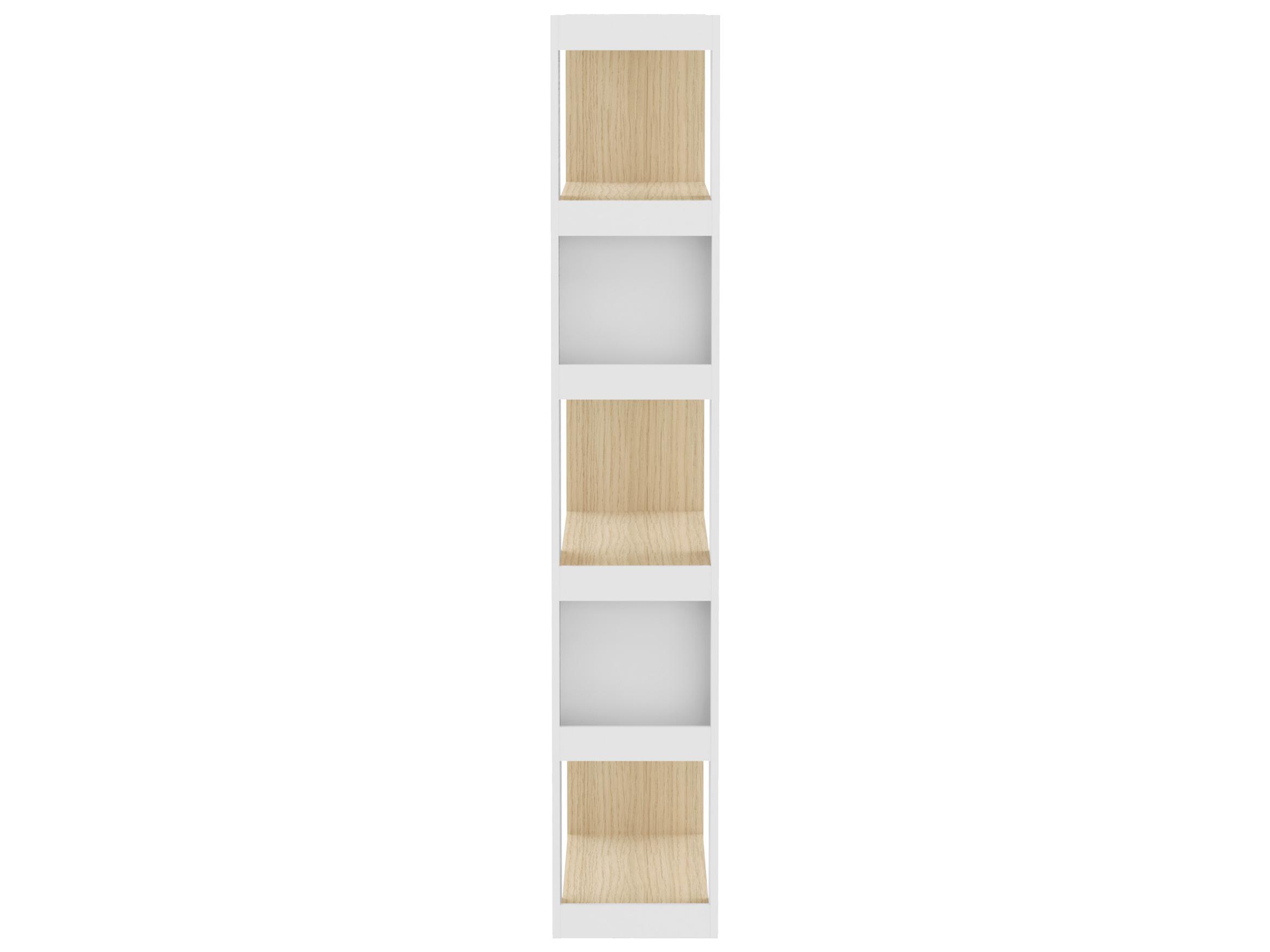 TemaHome Ella Melamine Light Oak & Pure White Bookcase
