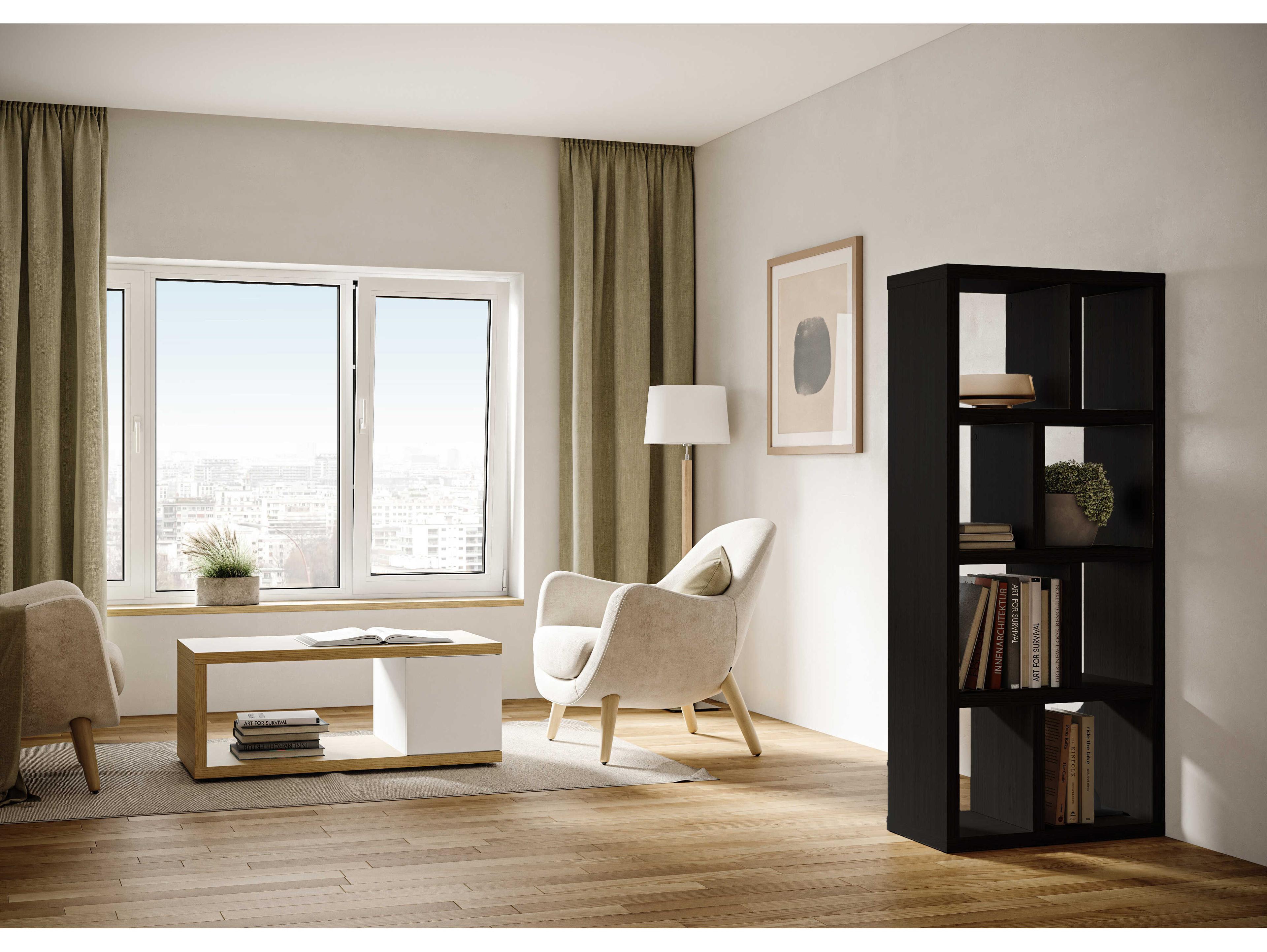 TemaHome Berlin Pure Black Bookcase