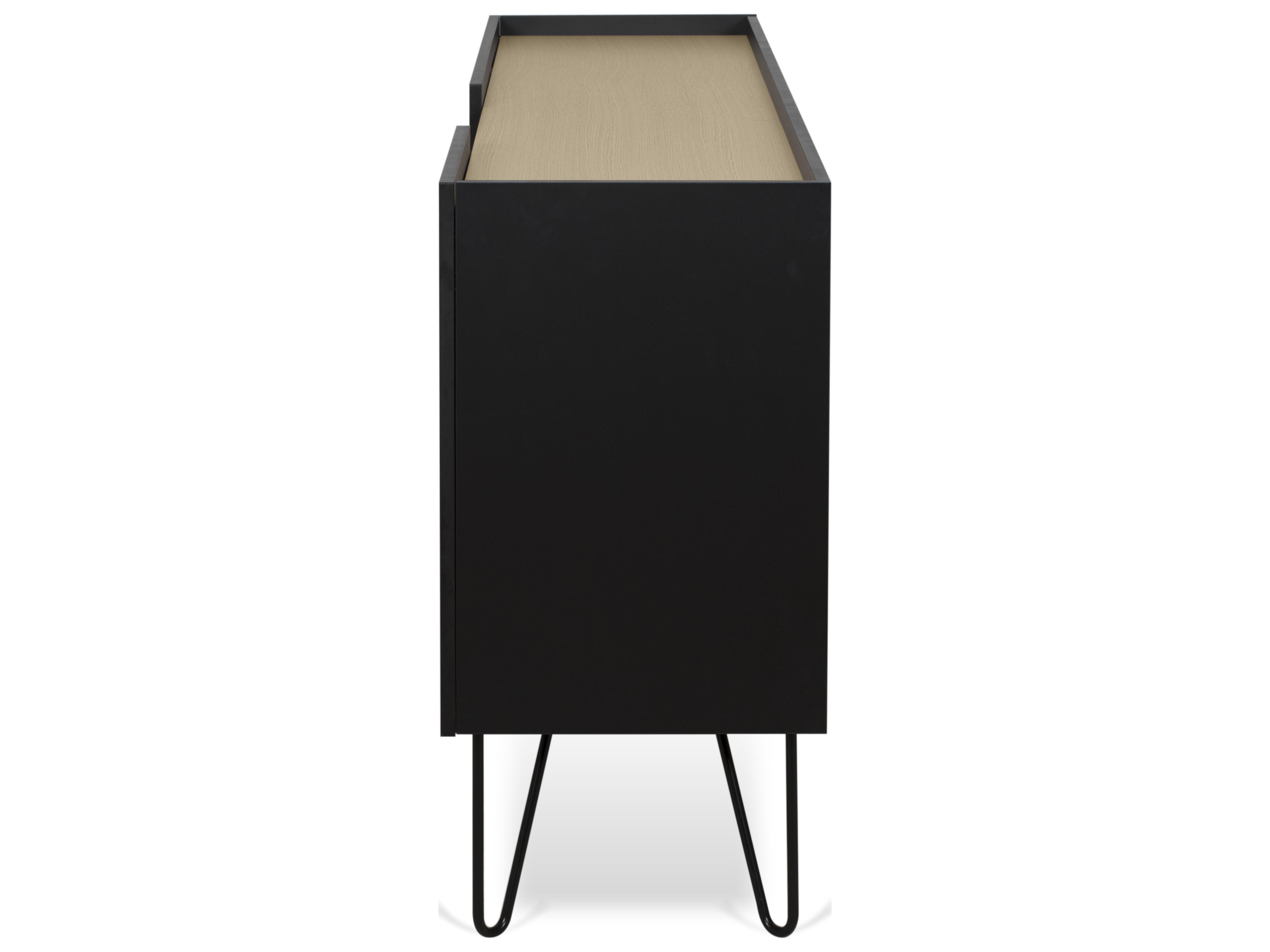 TemaHome Nina 71" Oak Wood Light Pure Black Sideboard