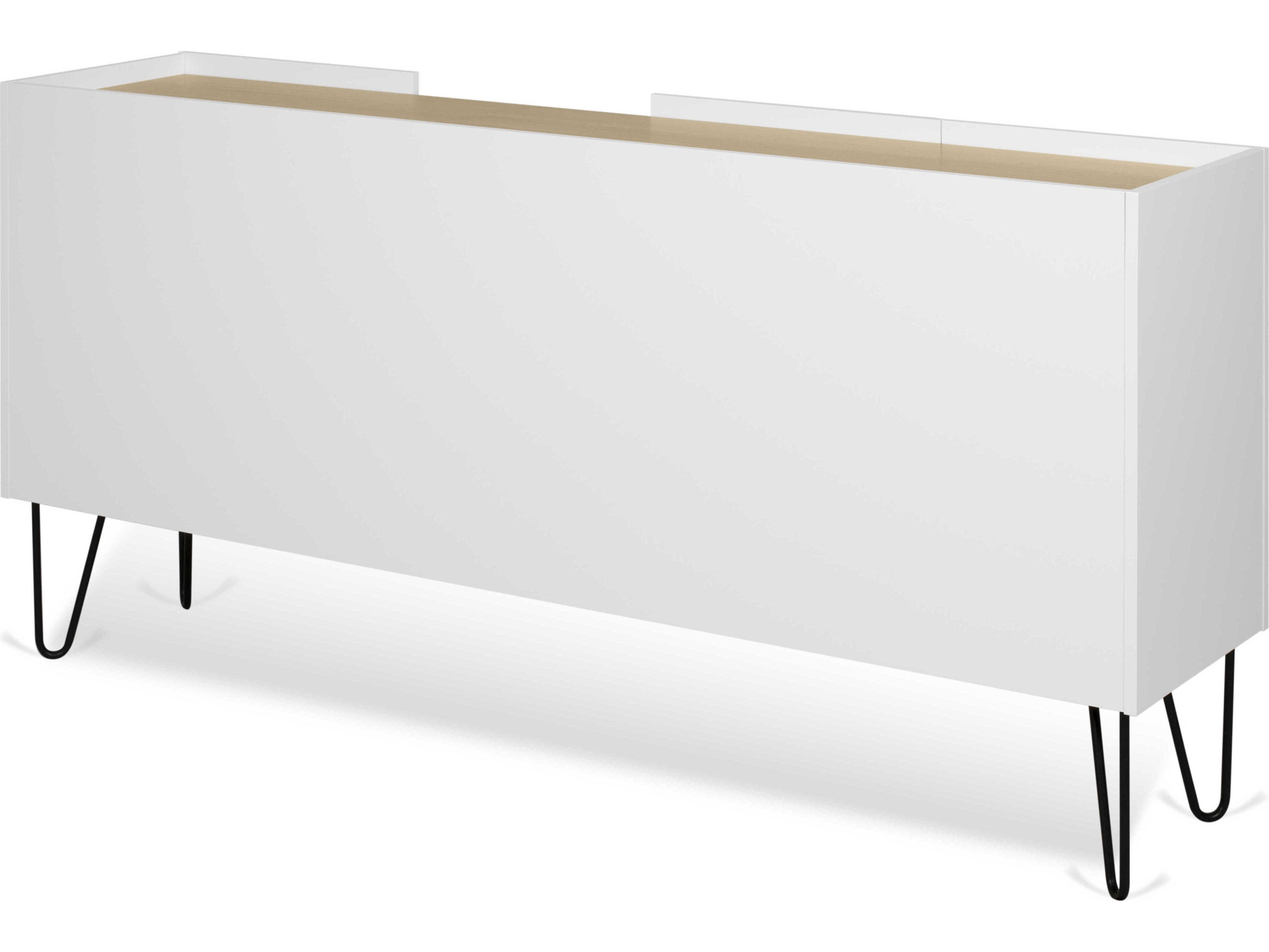 TemaHome Nina 71" Light Oak & Pure White Sideboard