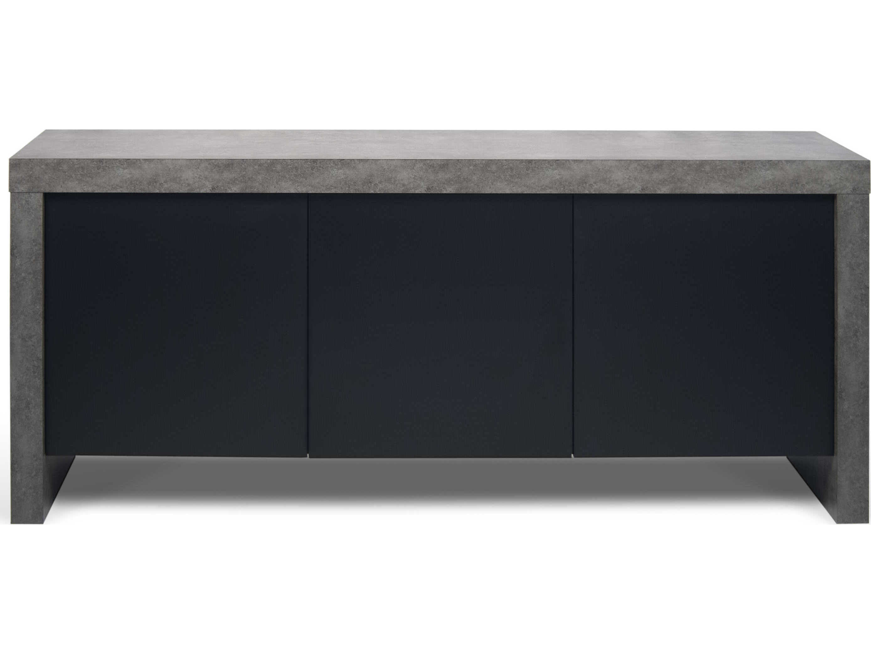 TemaHome Kobe 74" Concrete Black Sideboard
