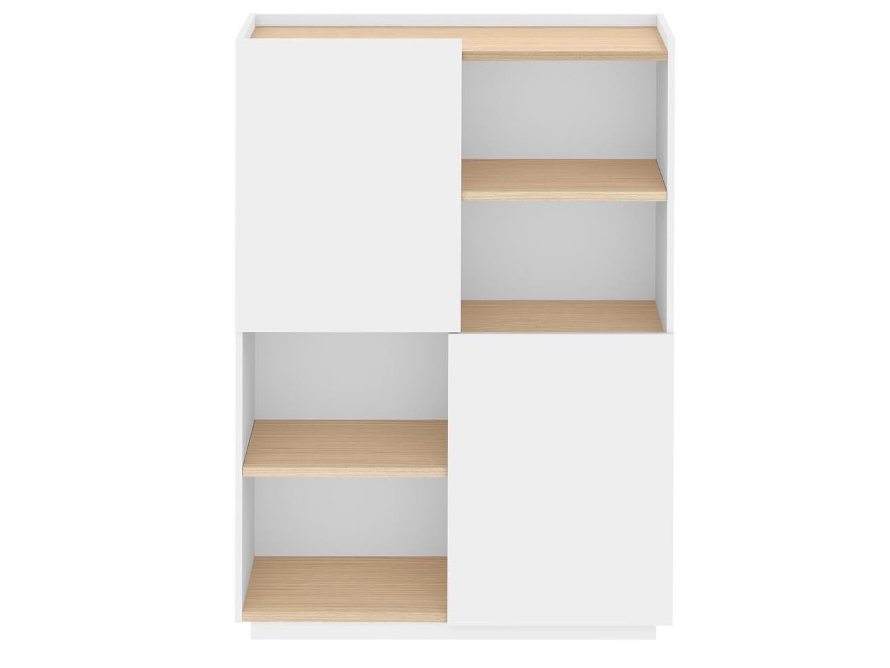 TemaHome Nina Light Oak Pure White File Cabinet