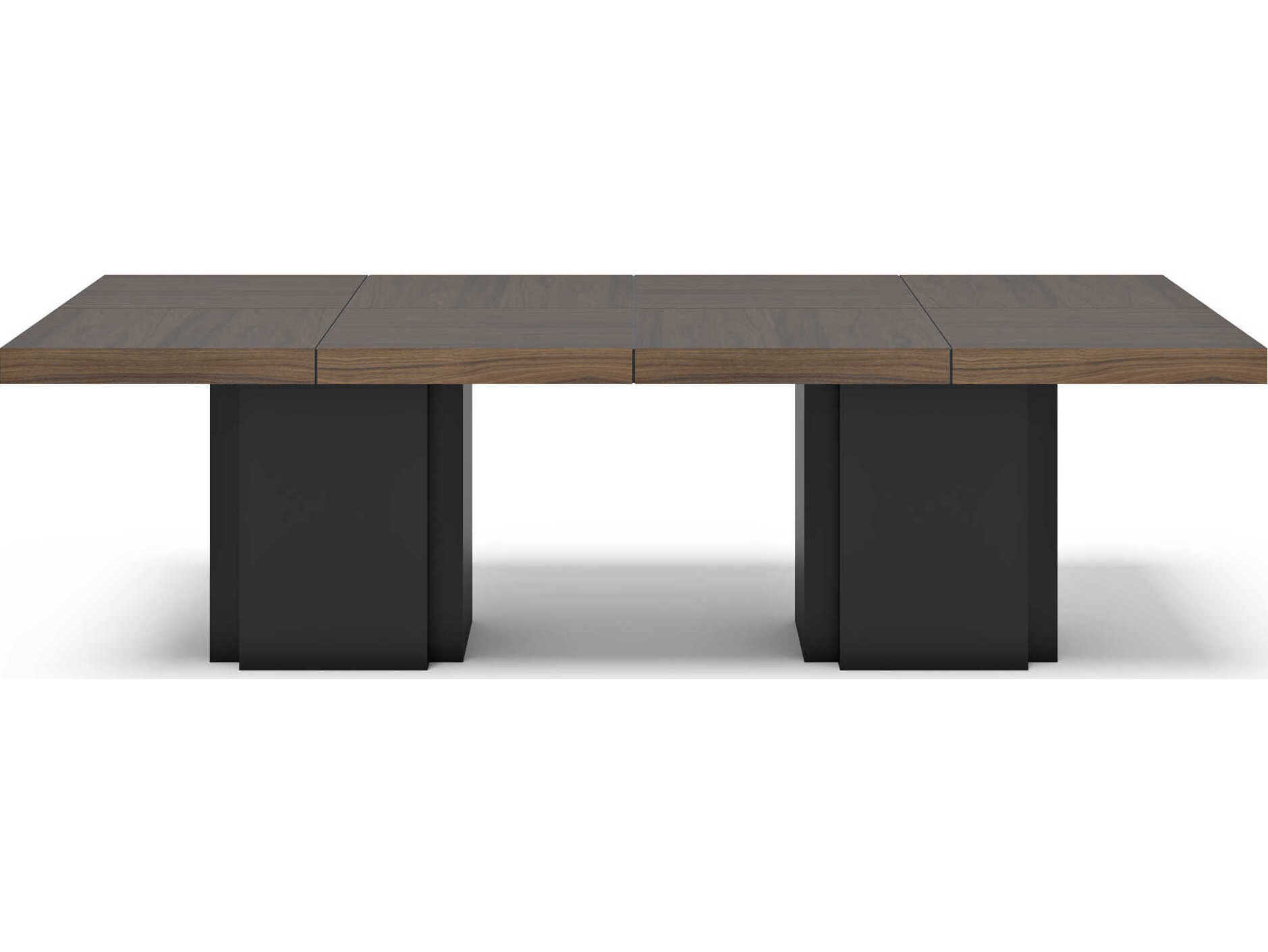 TemaHome Dusk Melamine Walnut & Pure Black Brown Conference Table Desk