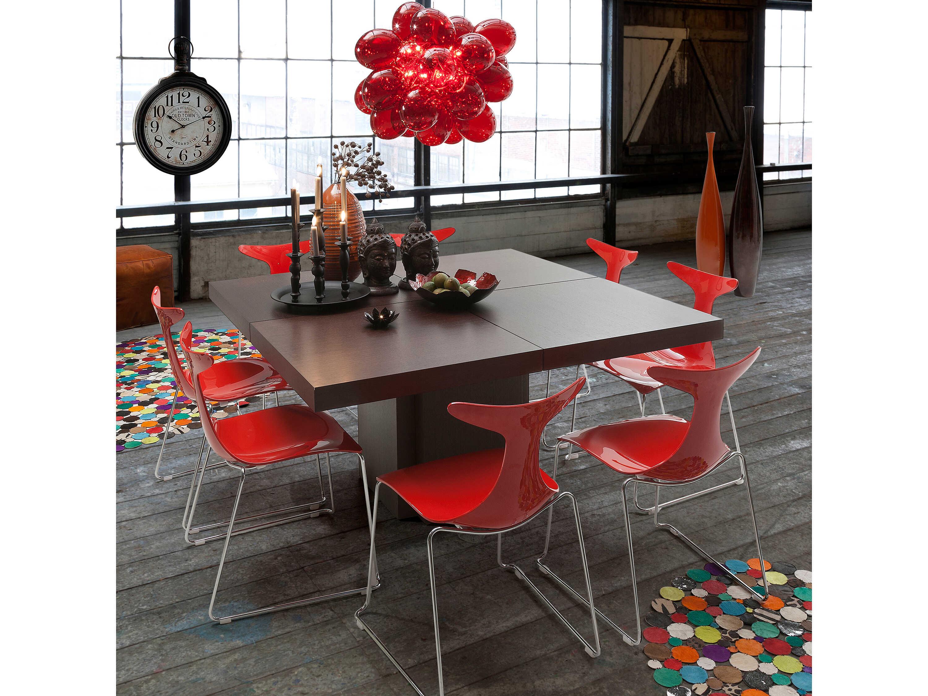 TemaHome Dusk Square Wood Chocolate Dining Table