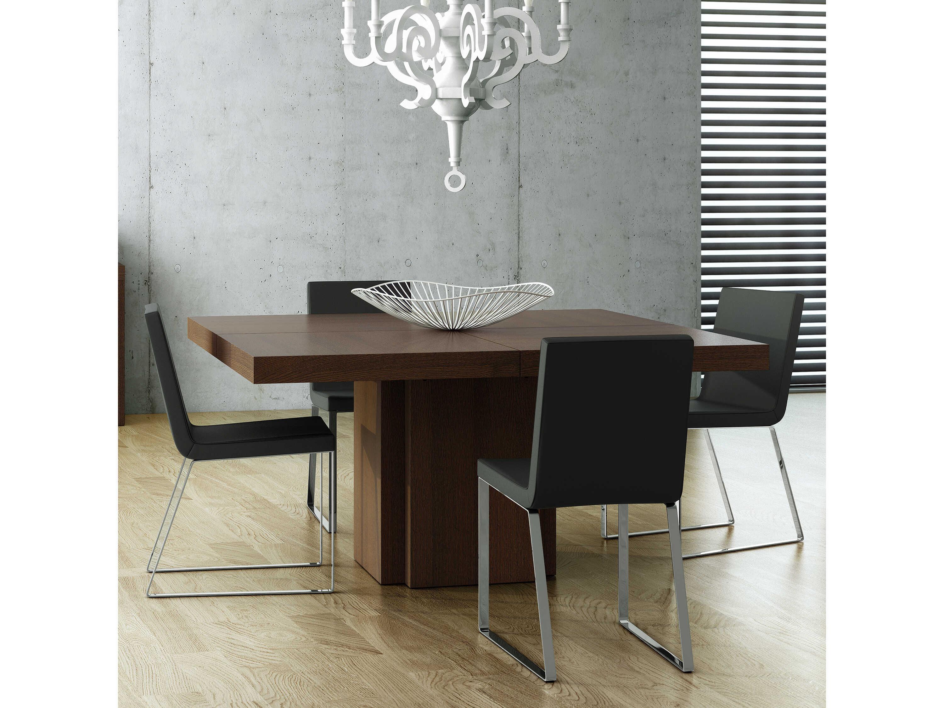 TemaHome Dusk Square Wood Chocolate Dining Table