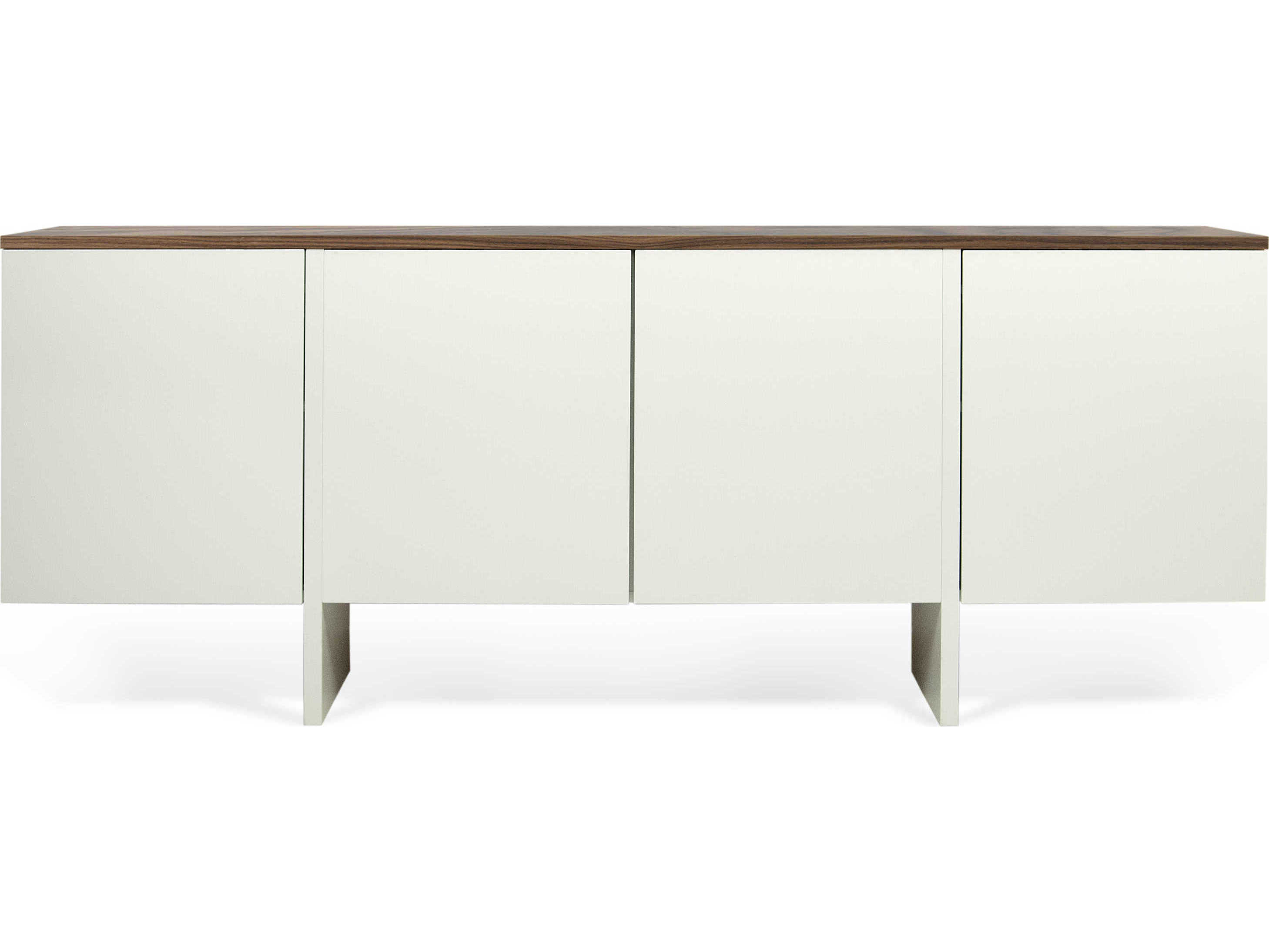 TemaHome Edge 79" Pure White Walnut Sideboard