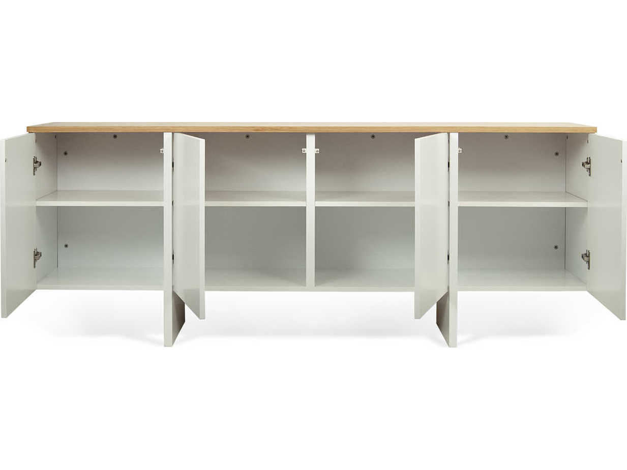 TemaHome Edge 79" Pure White Oak Sideboard