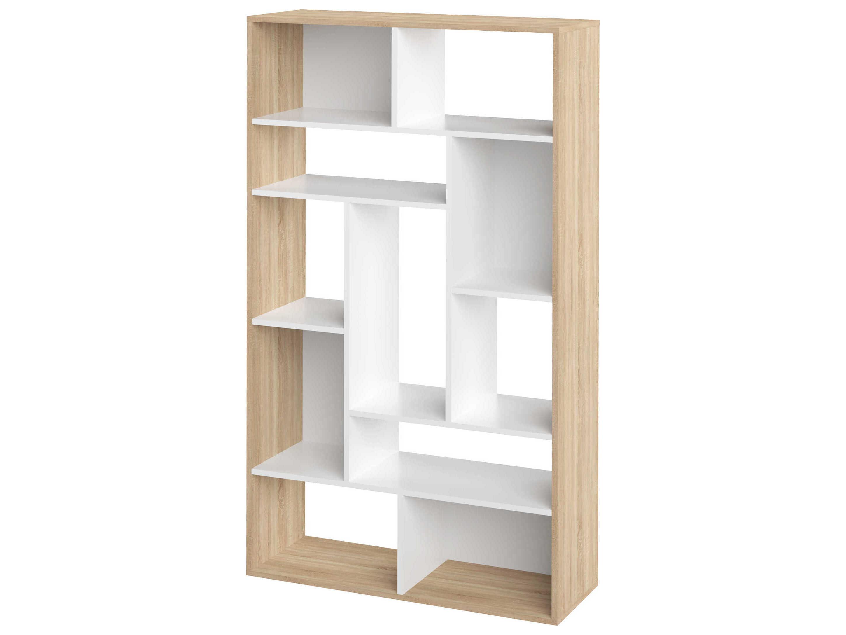 TemaHome Seoul Melamine White Natural Oak Bookcase