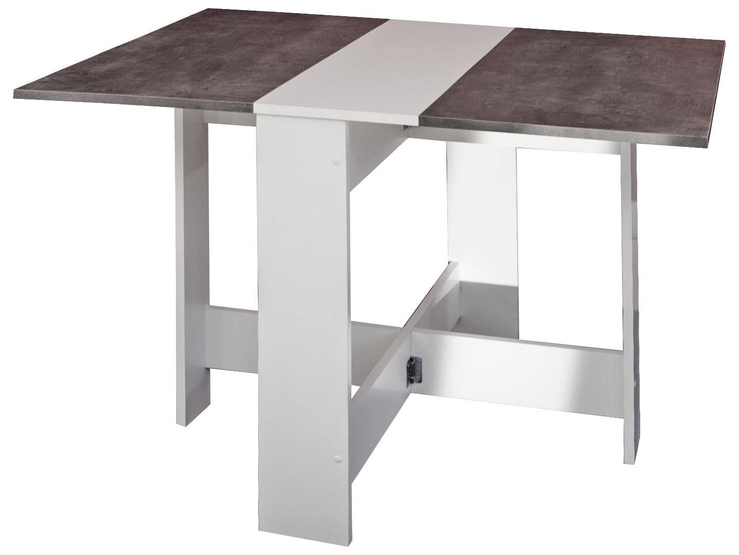 TemaHome Papillon Rectangular Wood White Concrete Look Dining Table