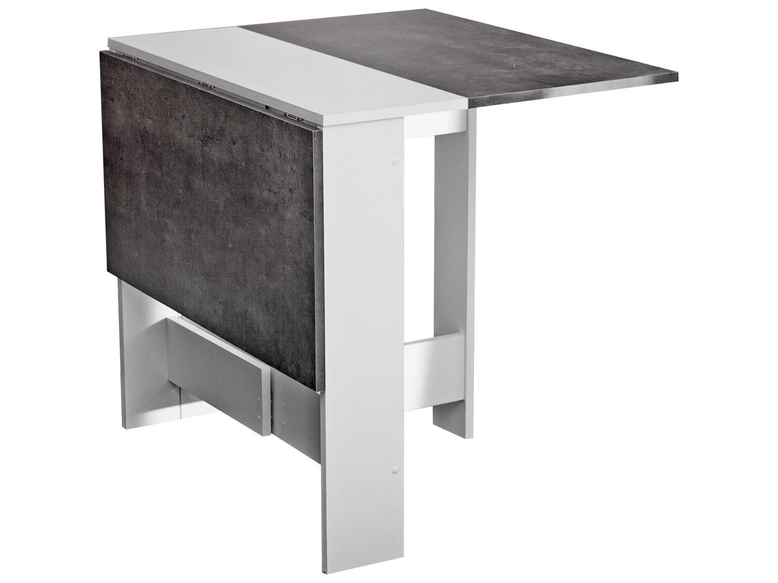 TemaHome Papillon Rectangular Wood White Concrete Look Dining Table