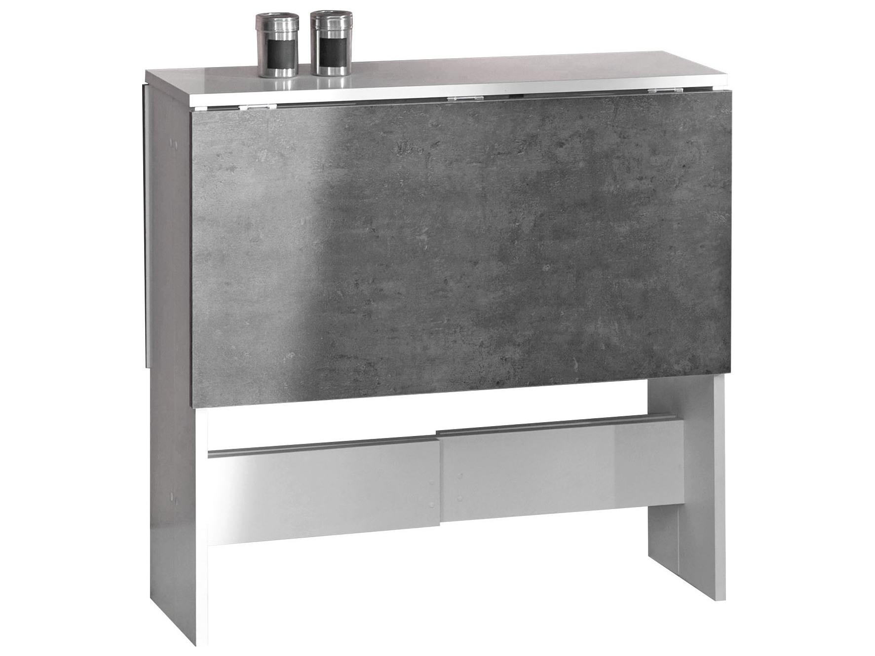 TemaHome Papillon Rectangular Wood White Concrete Look Dining Table