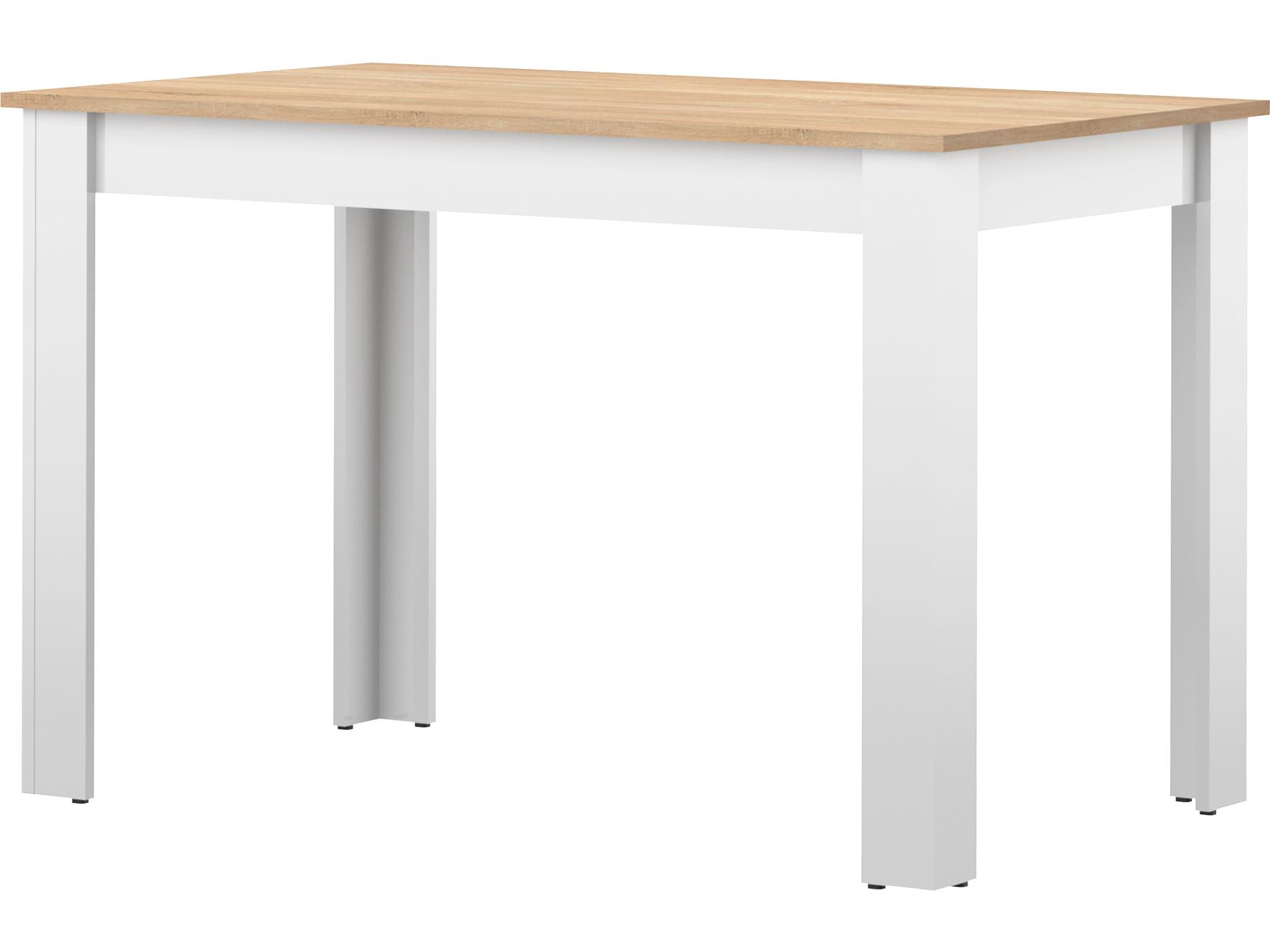 TemaHome Nice Rectangular Wood White Oak Color Dining Table