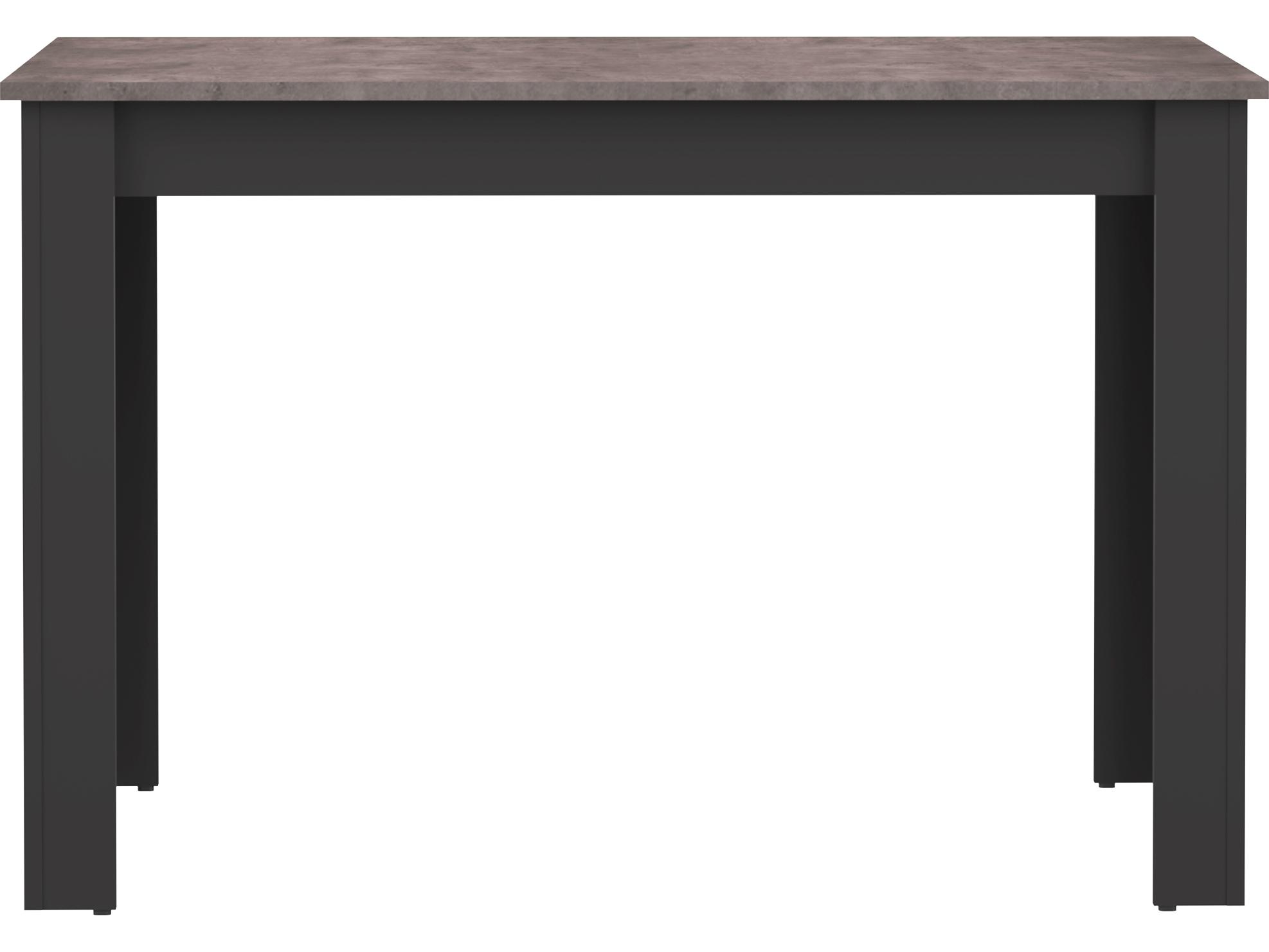 TemaHome Nice Rectangular Wood Black Concrete Look Dining Table