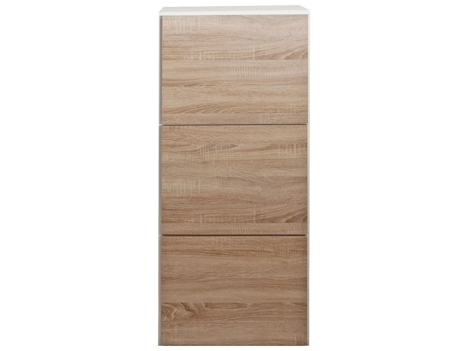 TemaHome Bamboo White / Natural Oak Shoe Storage Cabinet