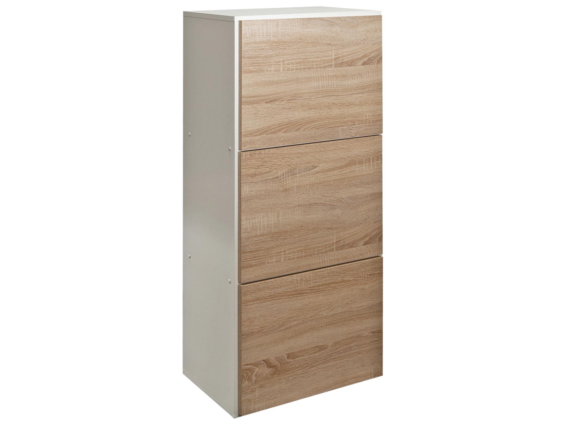 TemaHome Bamboo White / Natural Oak Shoe Storage Cabinet
