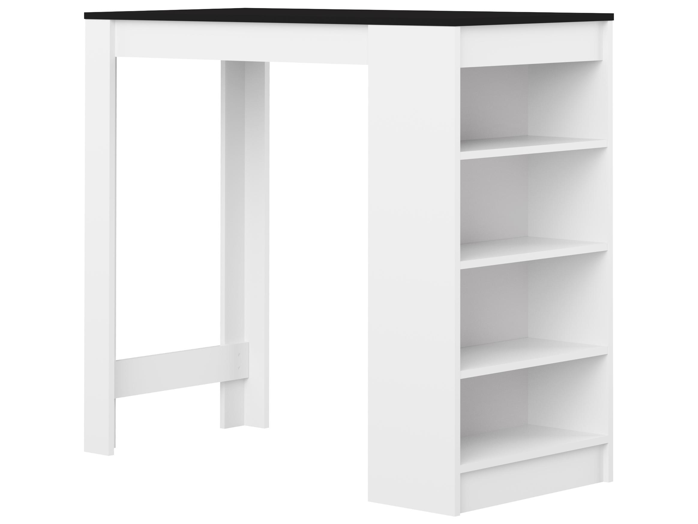 TemaHome Aravis White Black Rectangular Bar Table