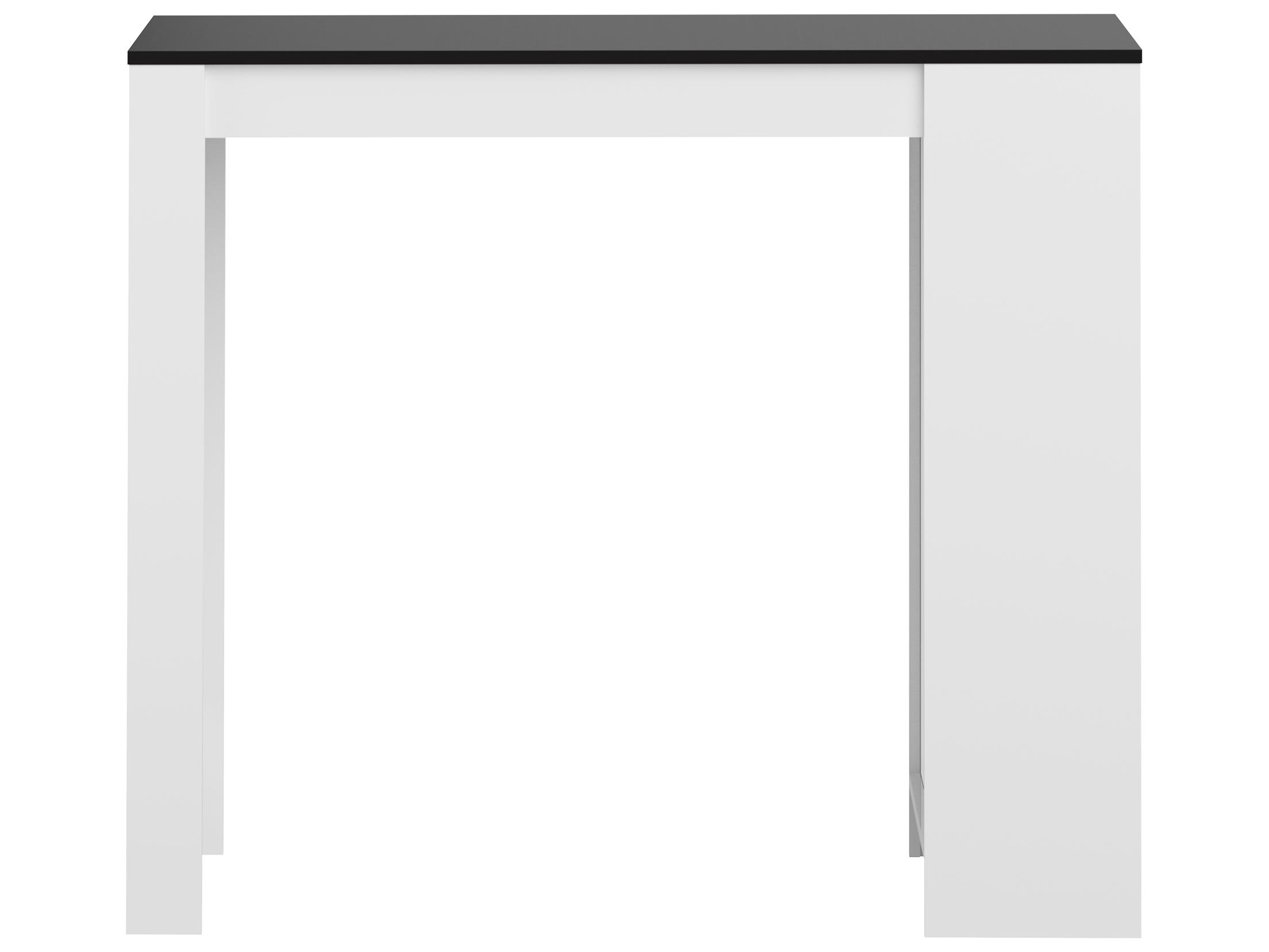 TemaHome Aravis White Black Rectangular Bar Table