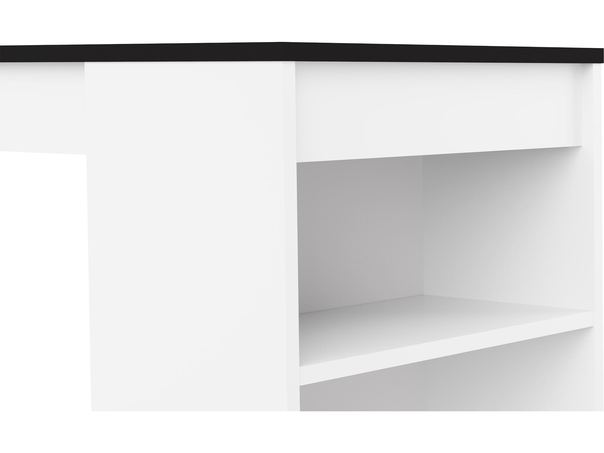 TemaHome Aravis White Black Rectangular Bar Table