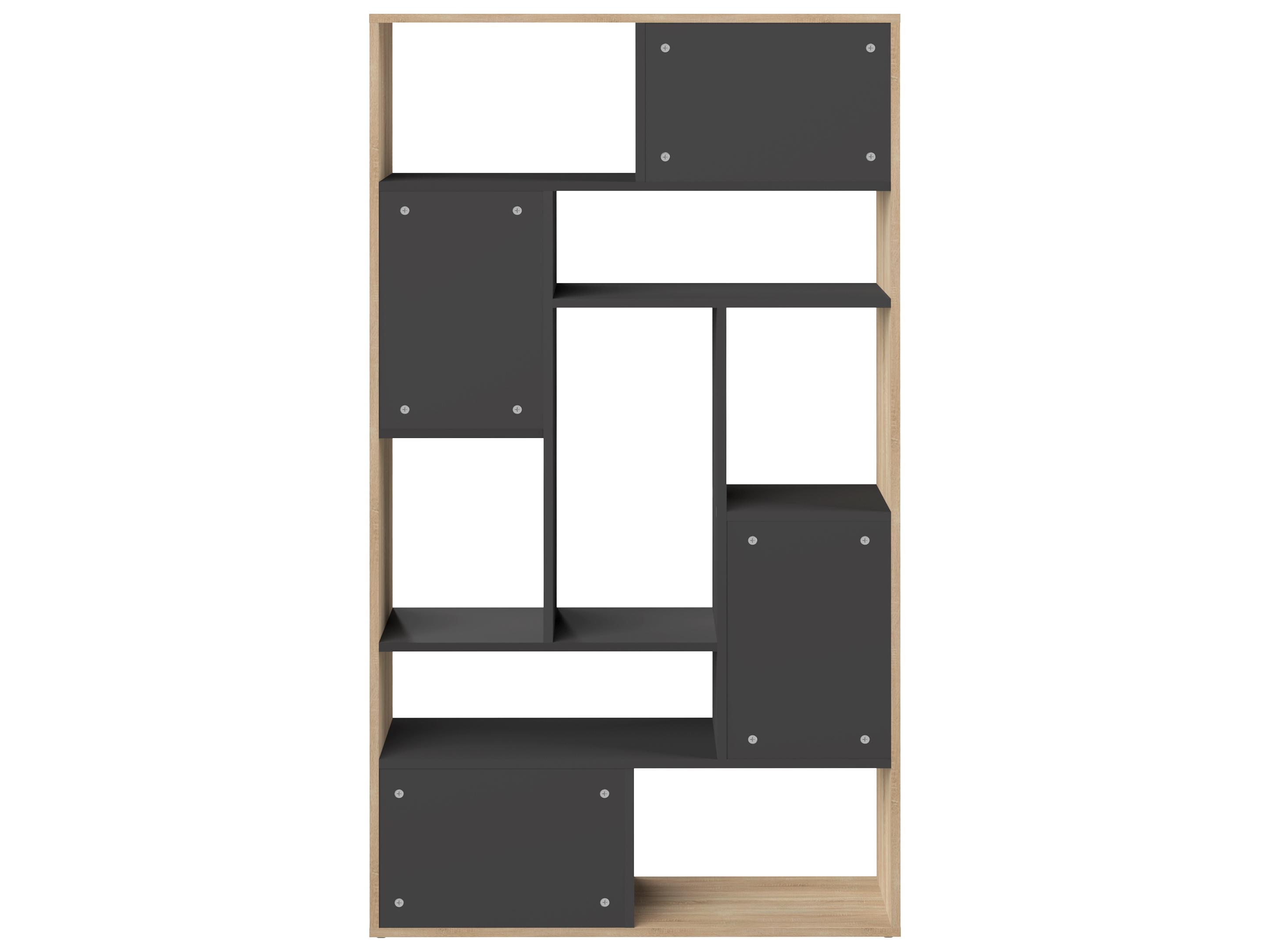 TemaHome Seoul Black Oak Bookcase