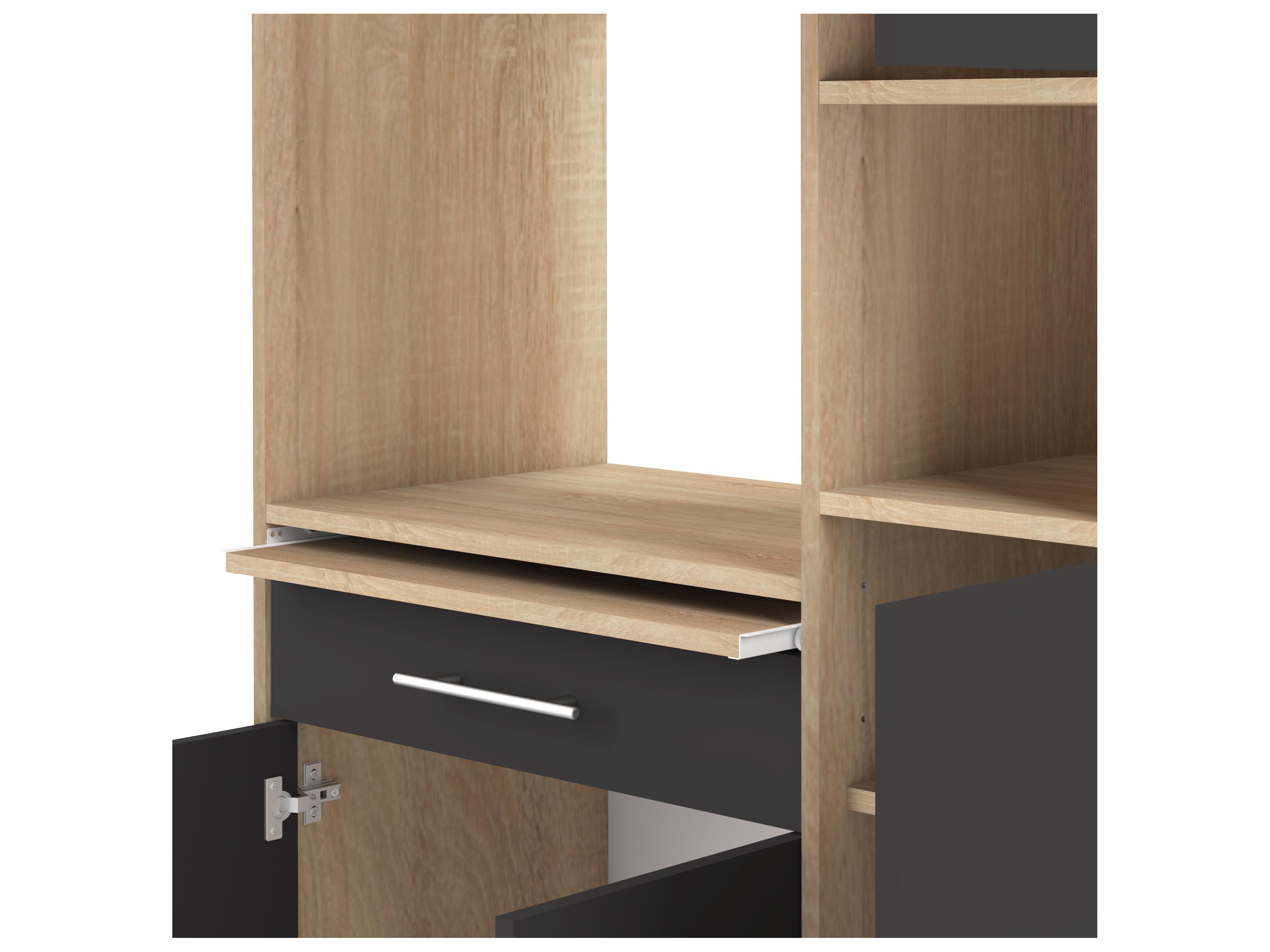 TemaHome Louise Oak / Black Kitchen Pantry