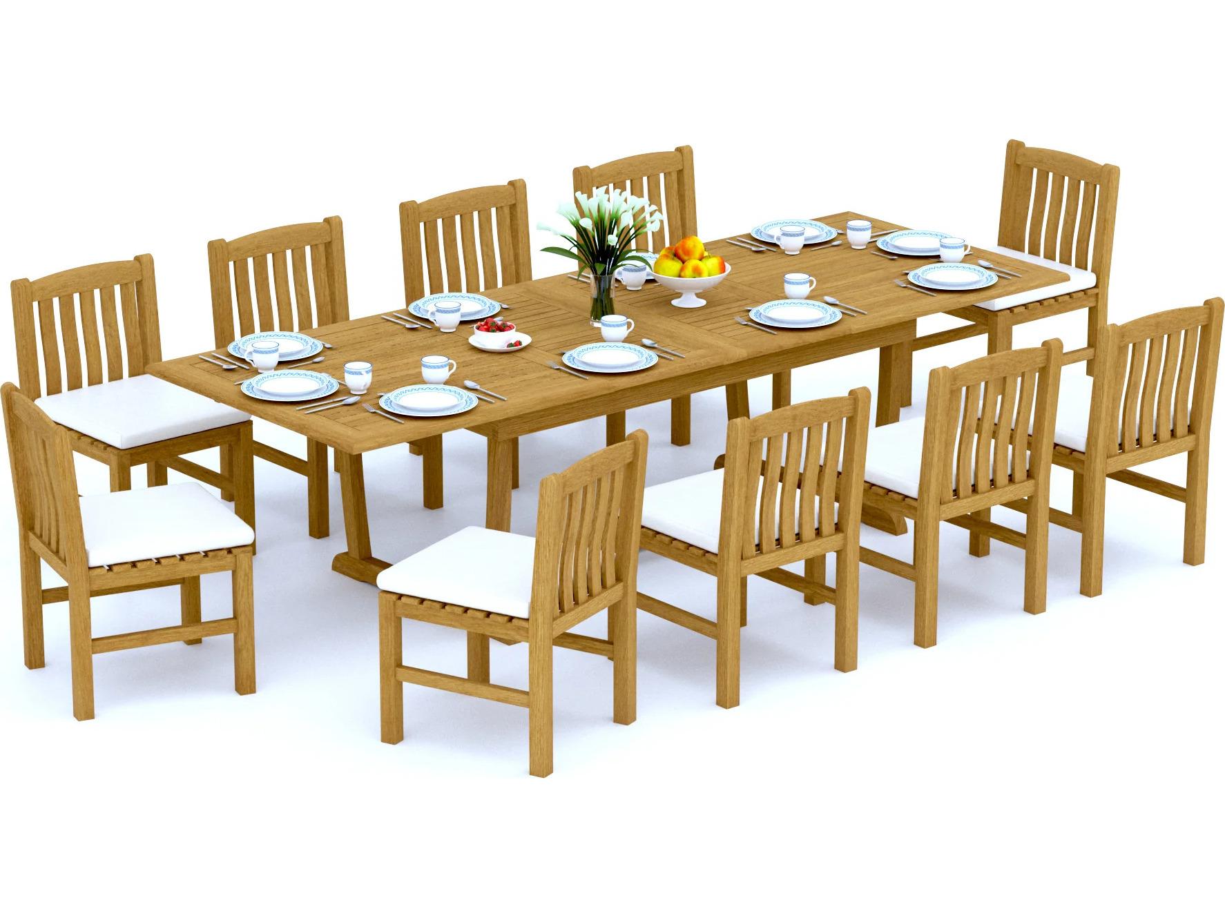 Teak Smith 11 Pieces 118" Rectangular Dining Set