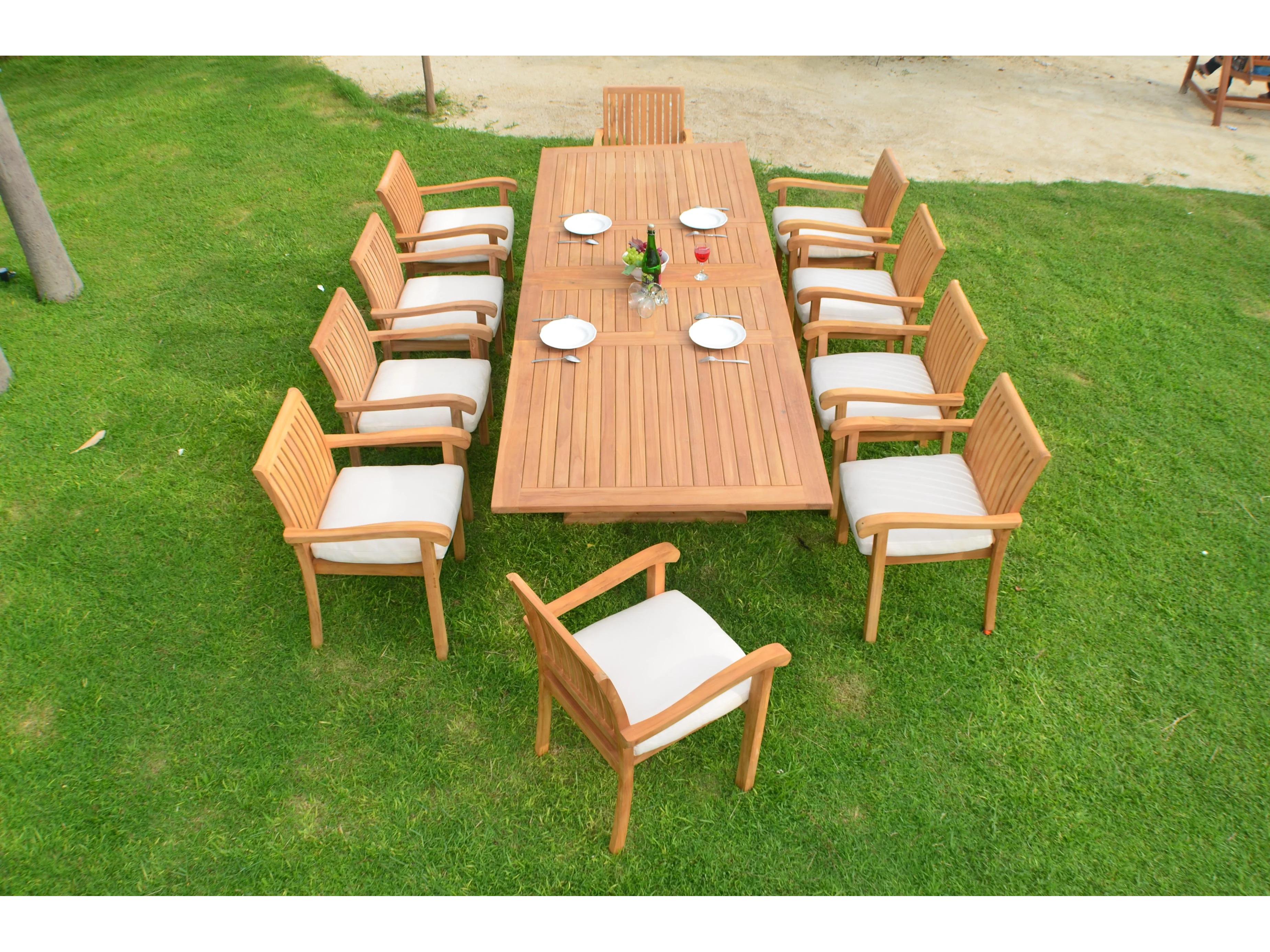 Teak Smith 11 Pieces 118" Rectangular Dining Set