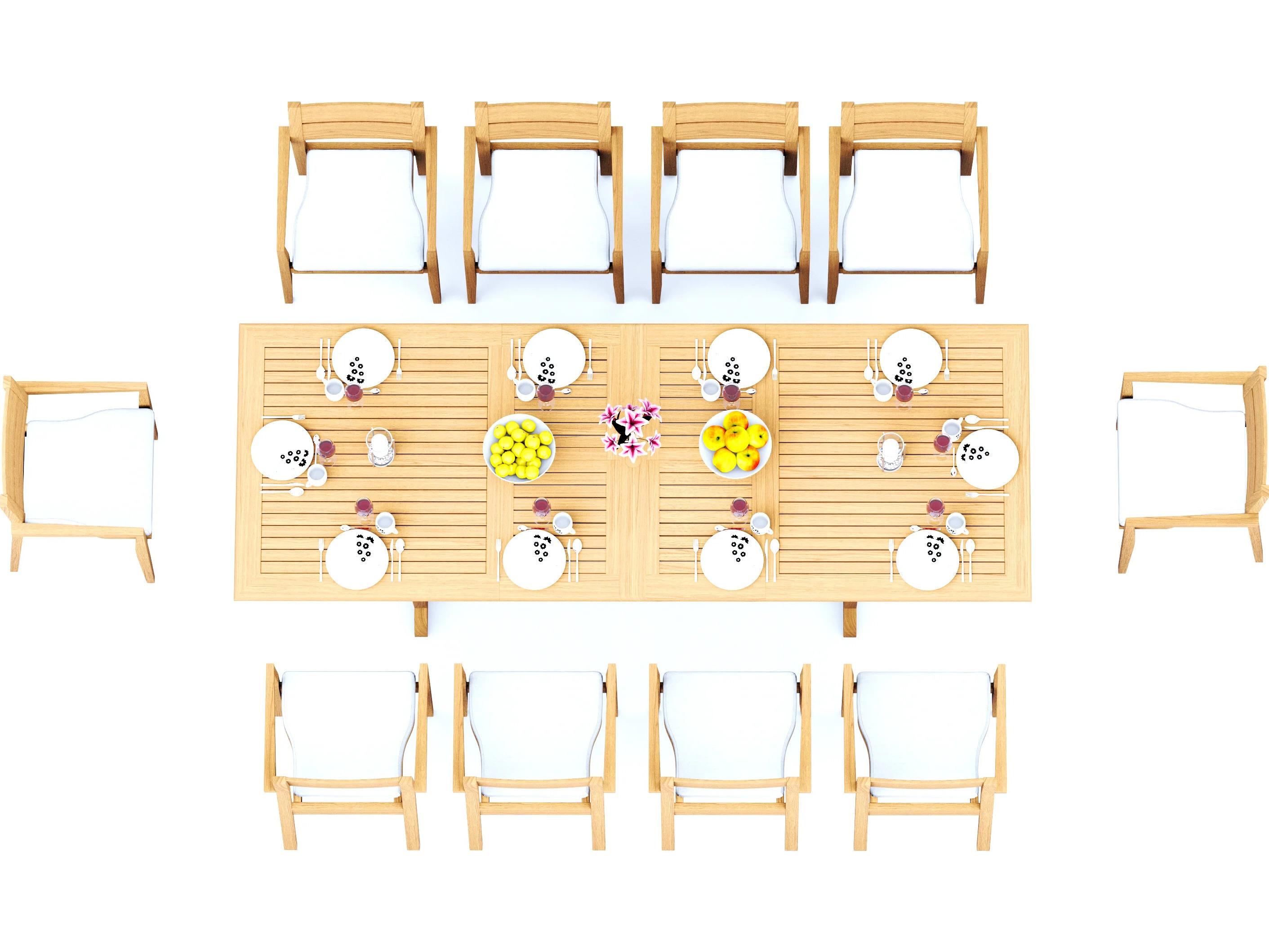 Teak Smith 11 Pieces 118" Rectangular Dining Set