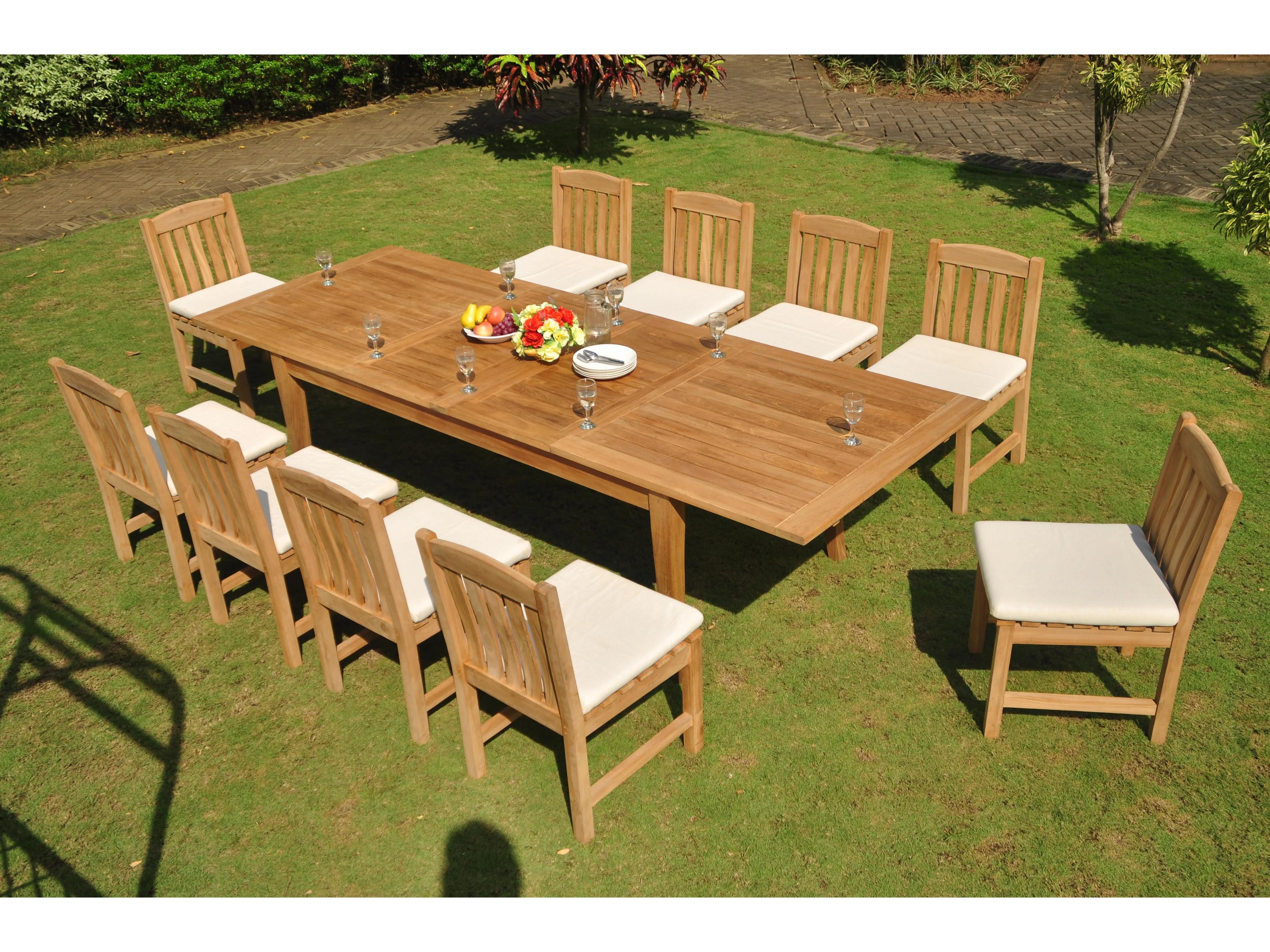 Teak Smith 11 Pieces 122" Rectangular Dining Set