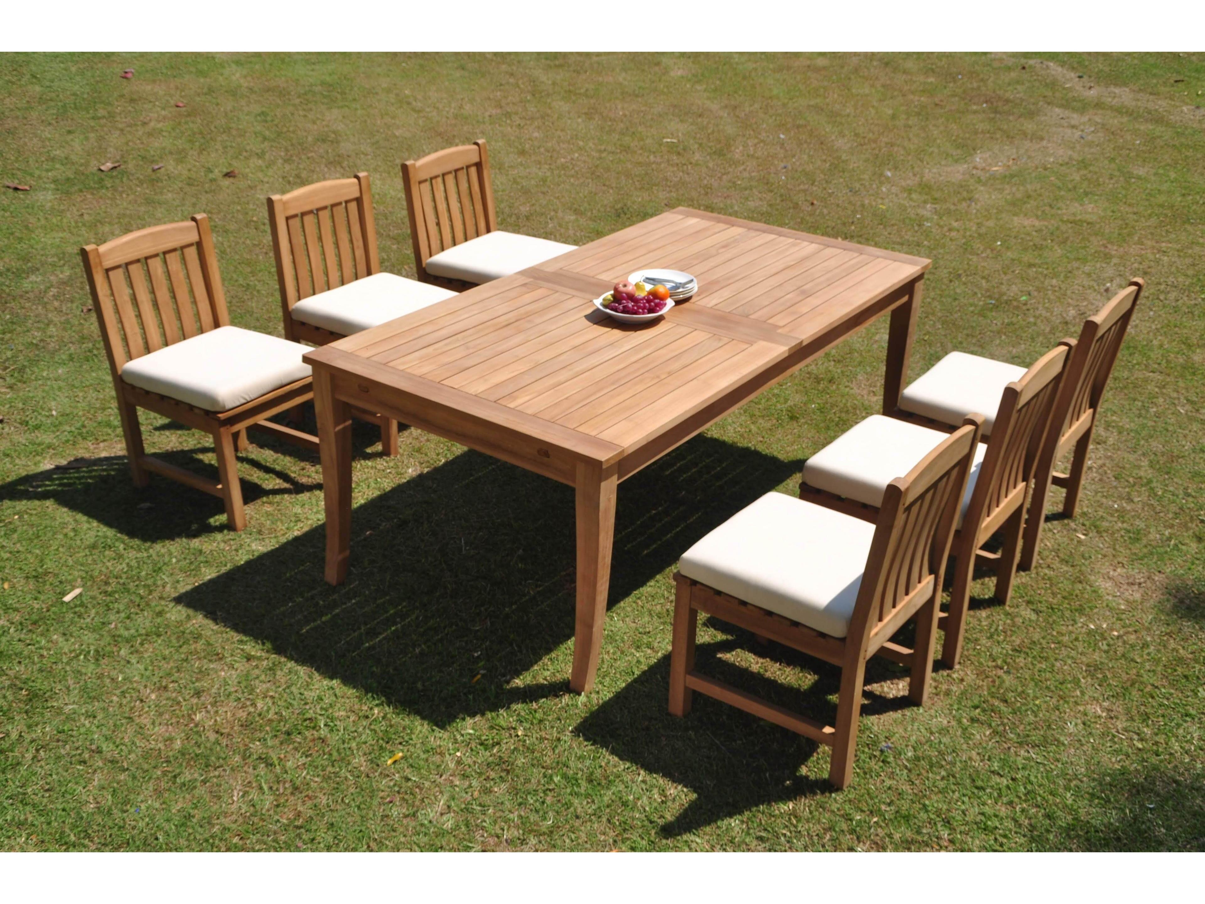 Teak Smith 7 Pieces 122" Rectangular Dining Set