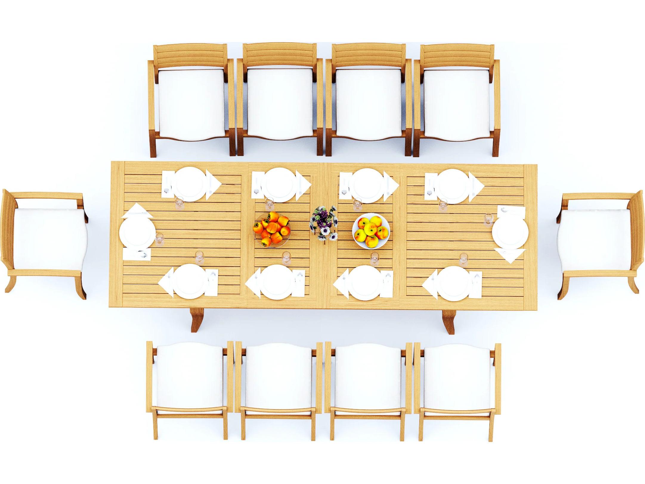 Teak Smith 11 Pieces 122" Rectangular Dining Set