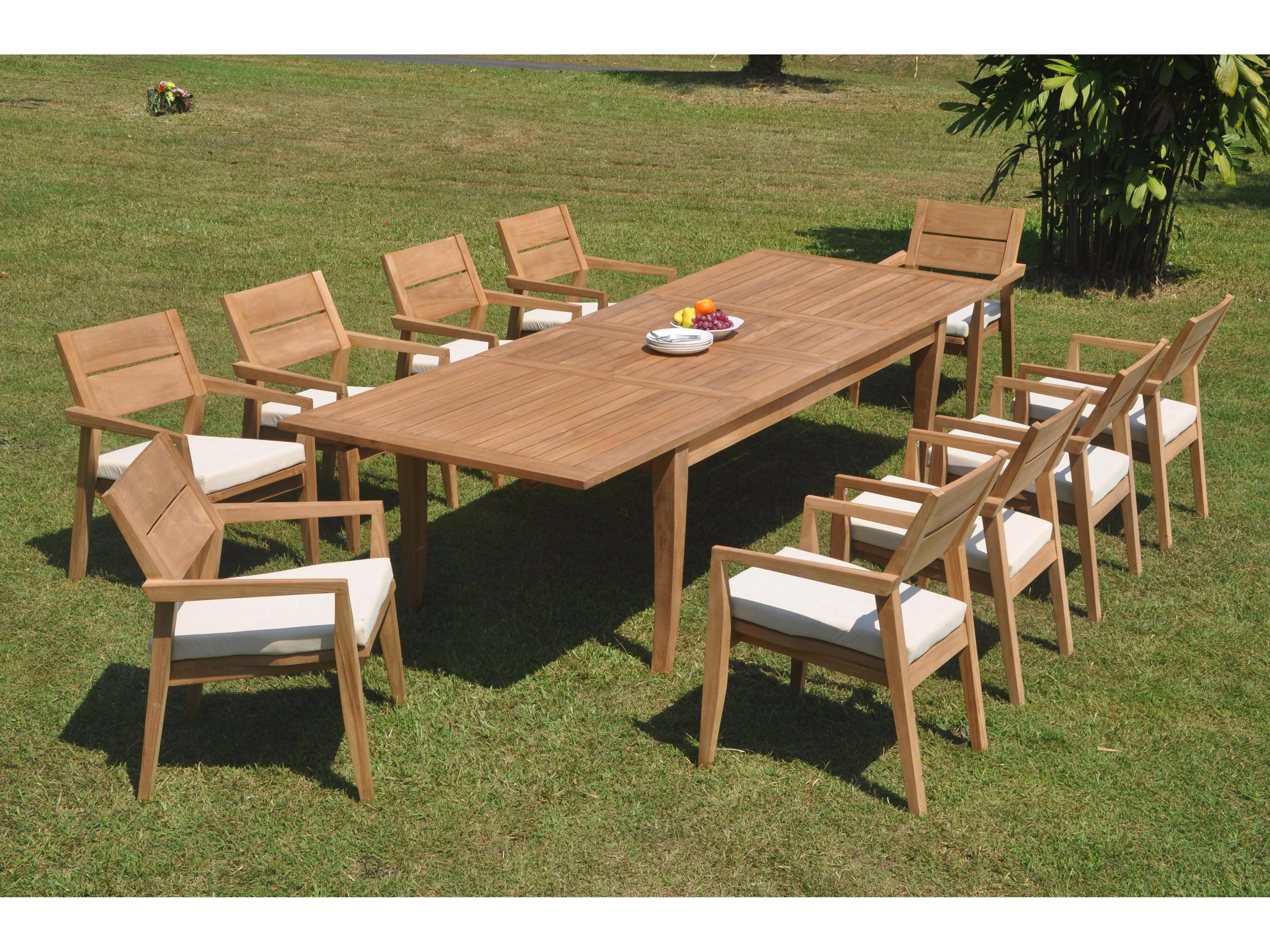 Teak Smith 11 Pieces 122" Rectangular Dining Set