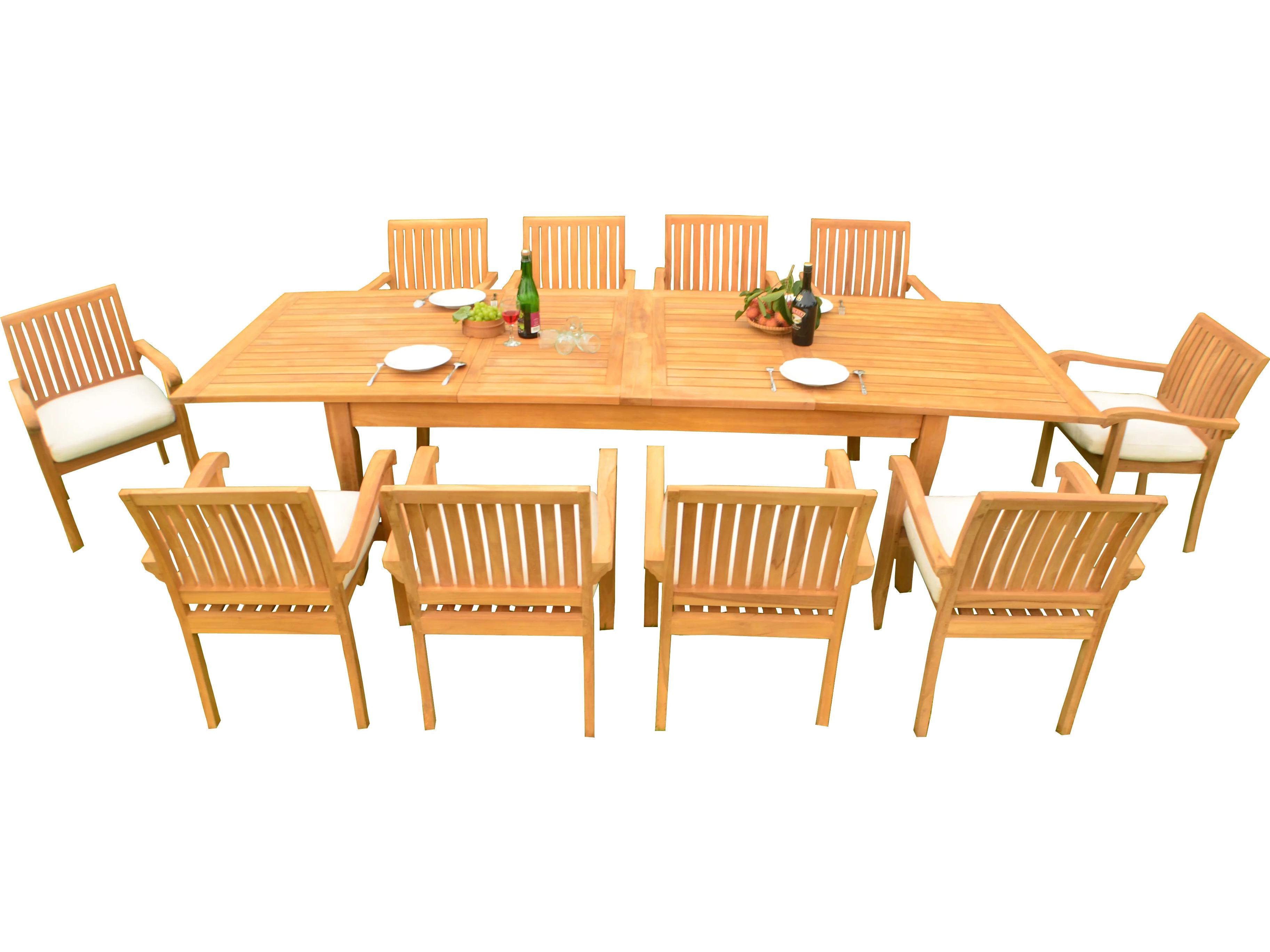 Teak Smith 11 Pieces 122" Rectangular Dining Set