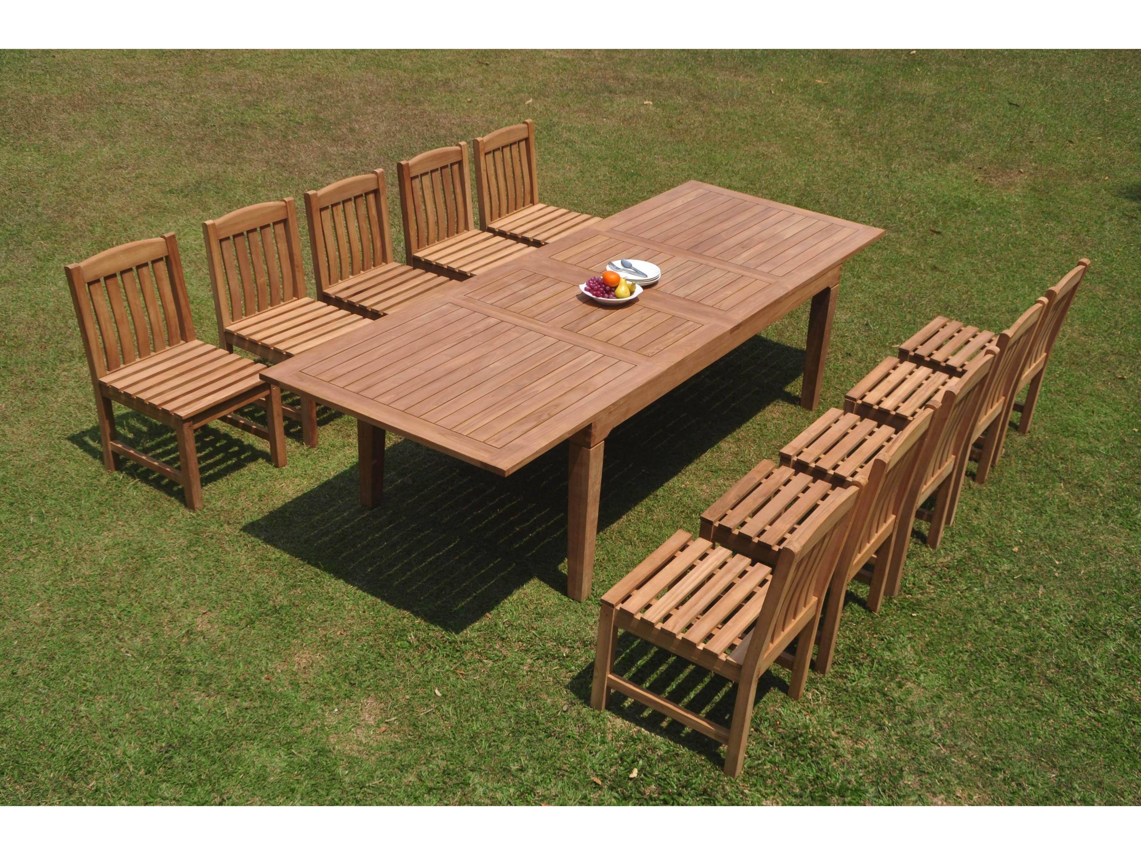 Teak Smith 11 Pieces 122" Rectangular Dining Set