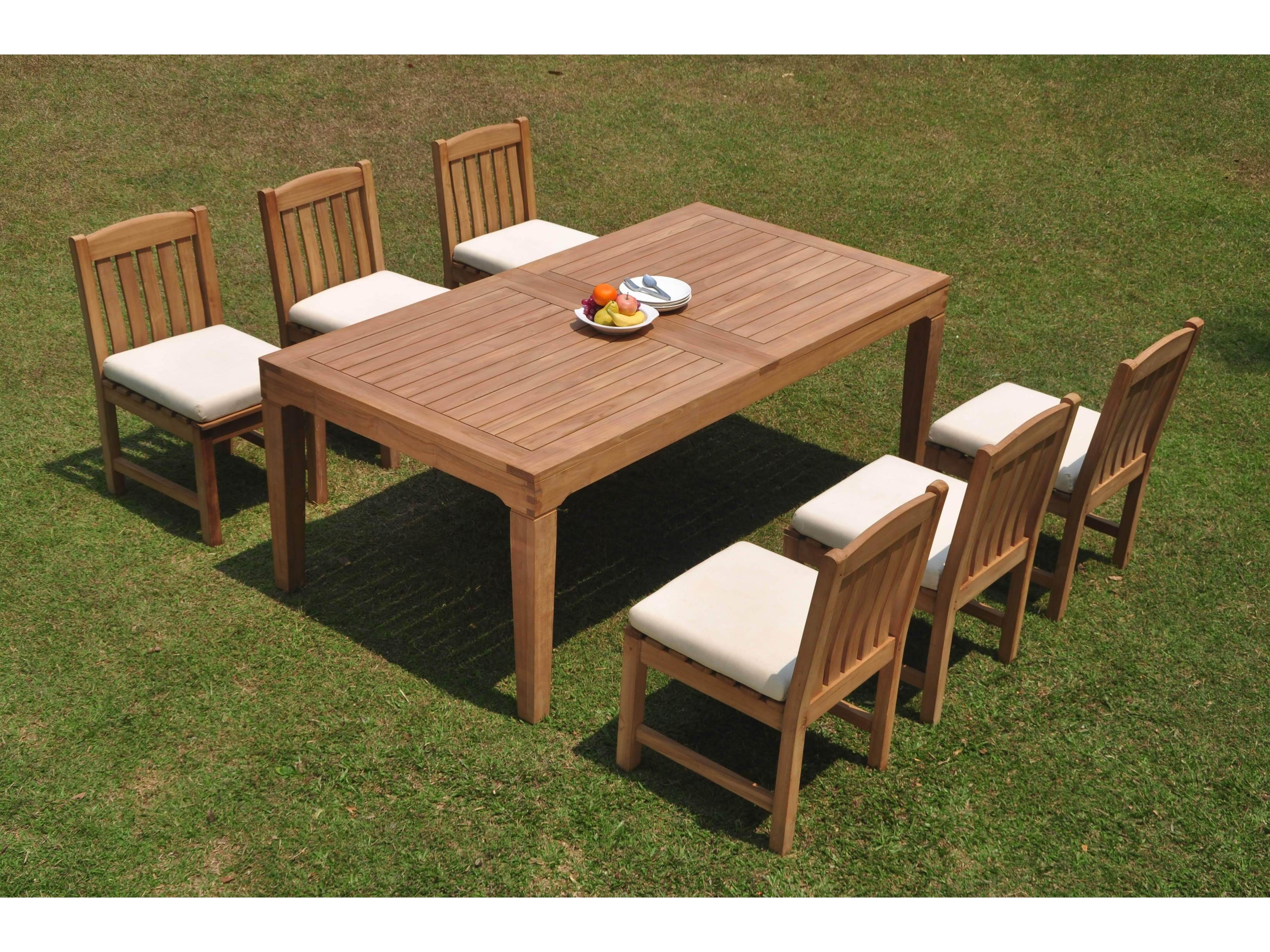 Teak Smith 7 Pieces 122" Rectangular Dining Set