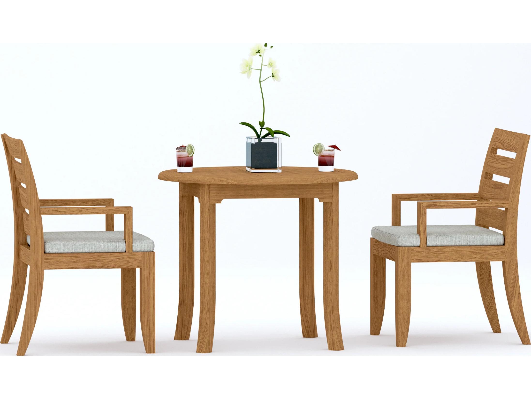 Teak Smith 3 Pieces 36" Round Dining Set