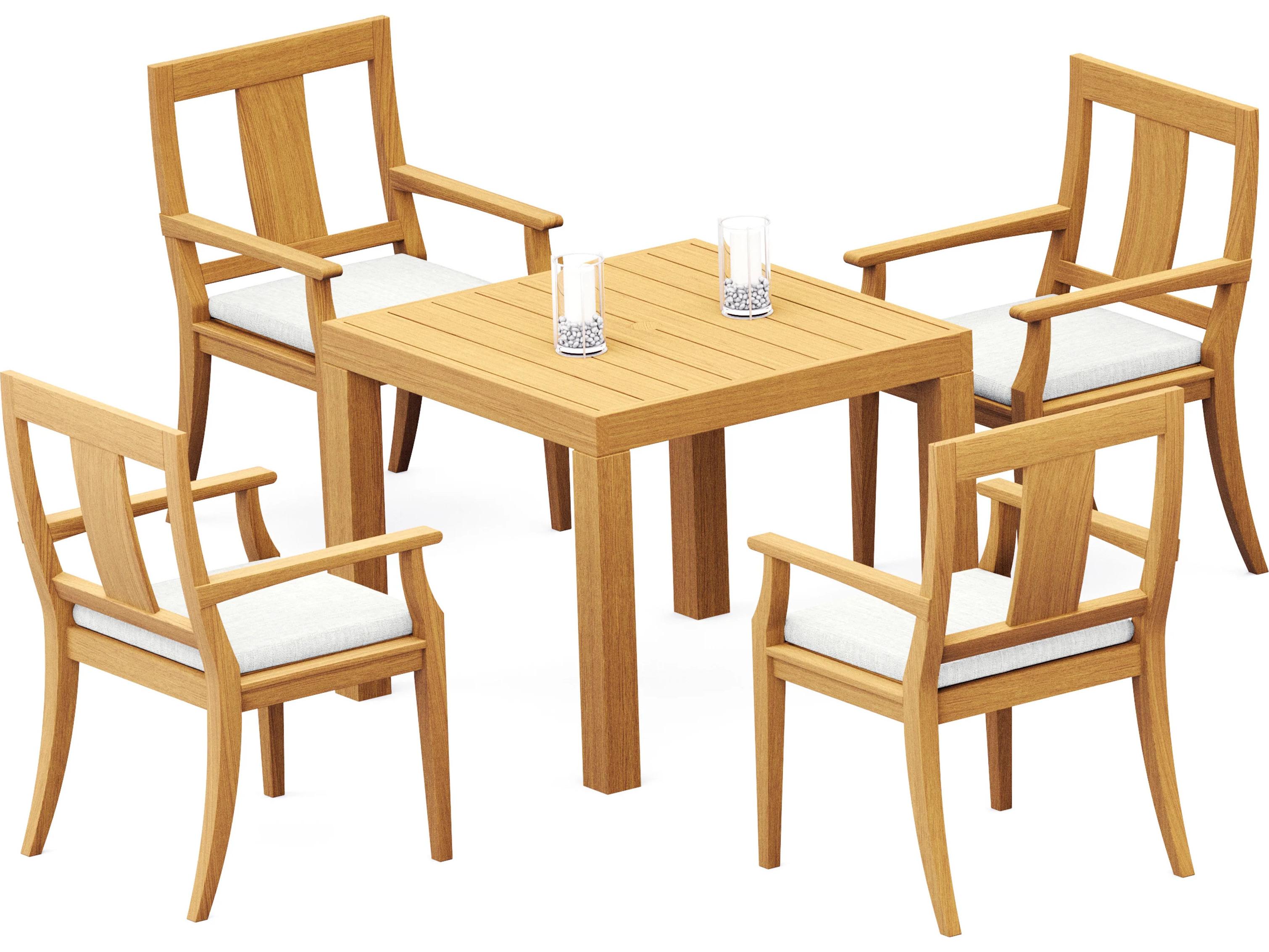 Teak Smith  5 Pieces 36" Square Dining Set
