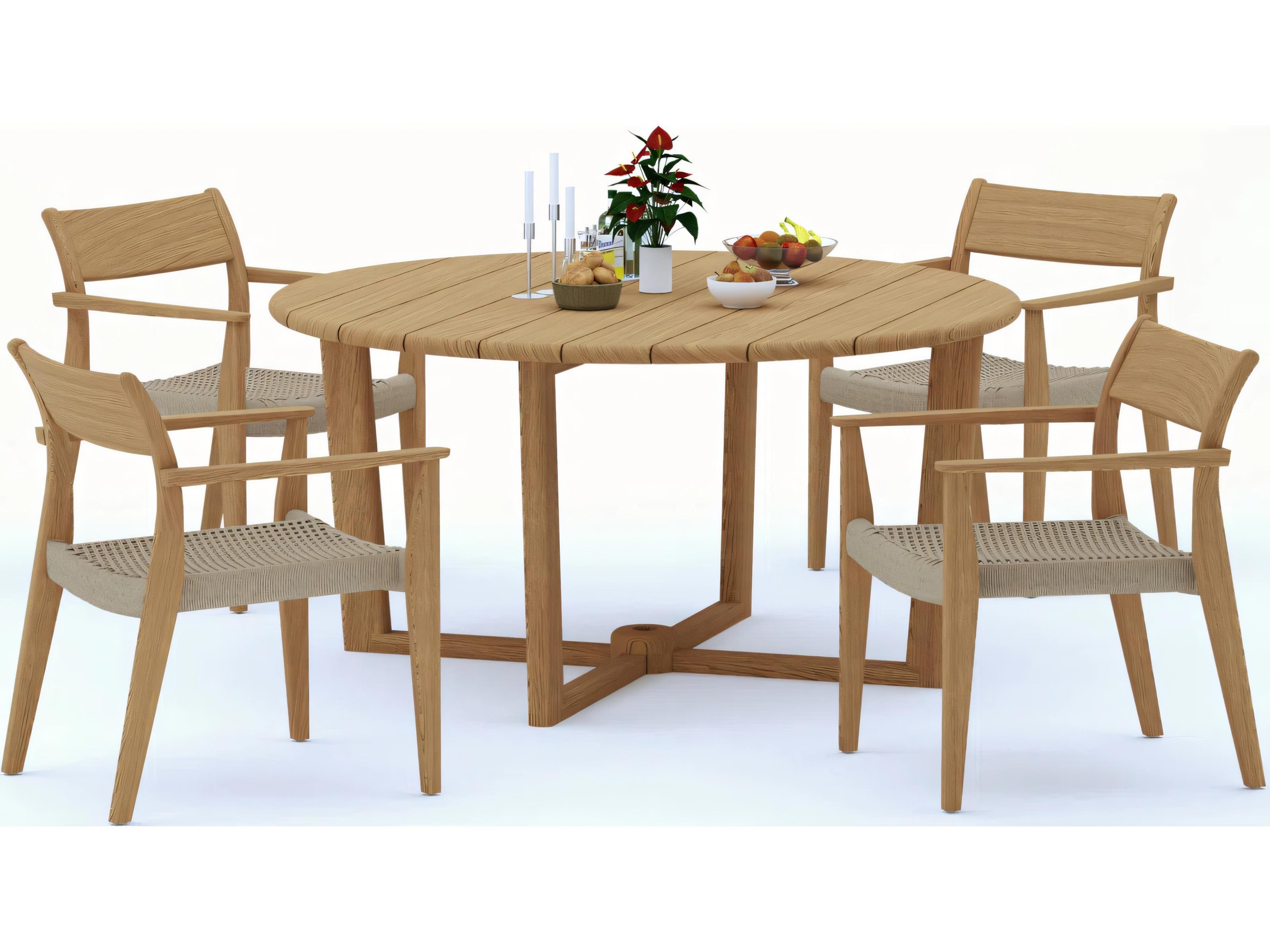 Teak Smith Sema 60" Round Dining Table