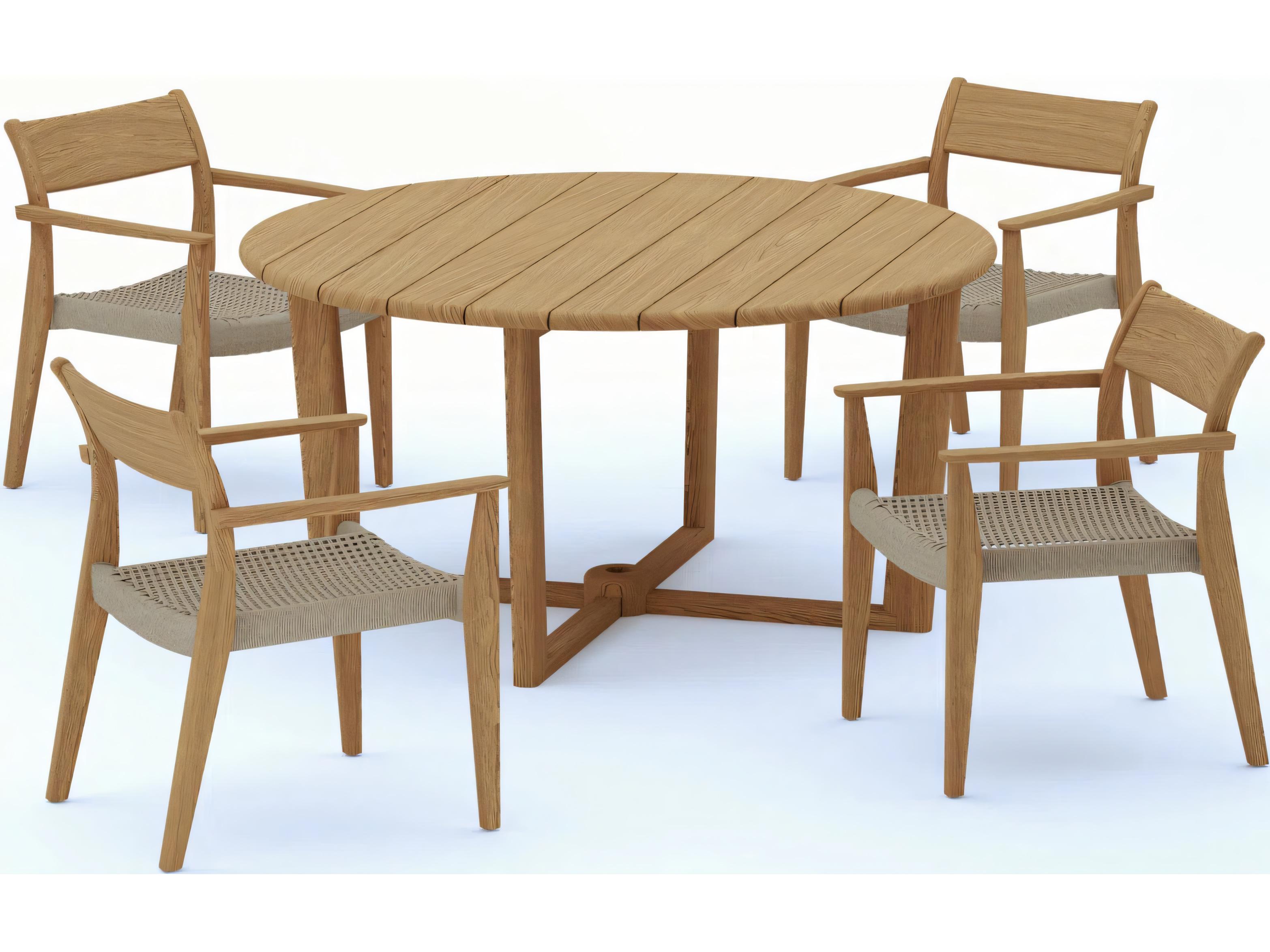 Teak Smith Sema 60" Round Dining Table