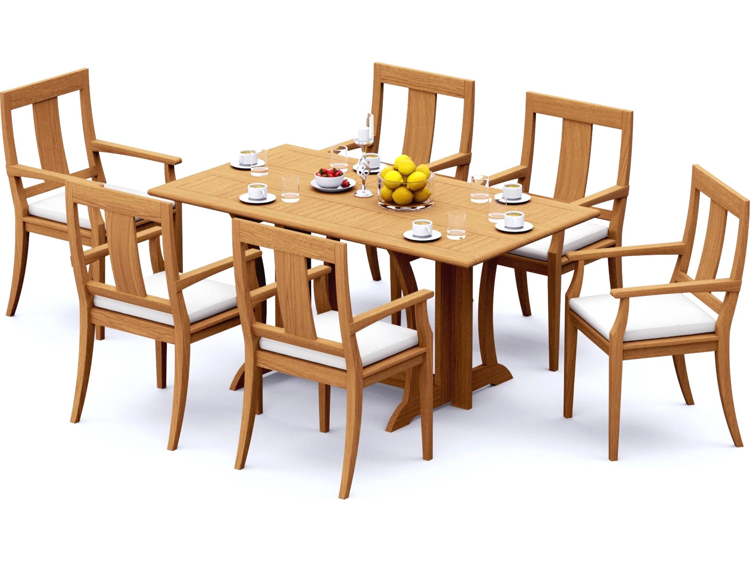 Teak Smith 7 Pieces Warwick 69" Rectangular Dining Set