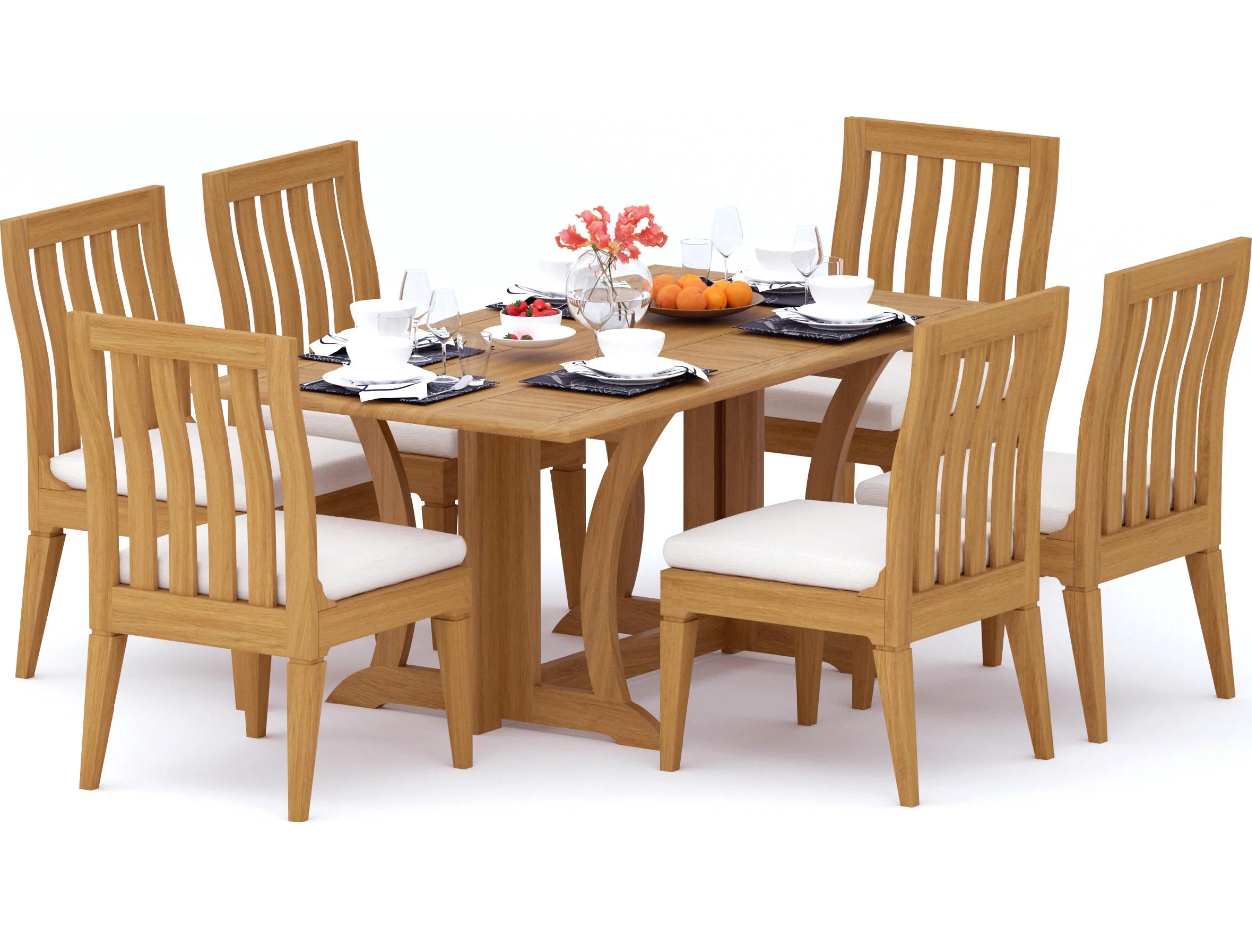 Teak Smith 7 Pieces Warwick 69" Rectangular Dining Set